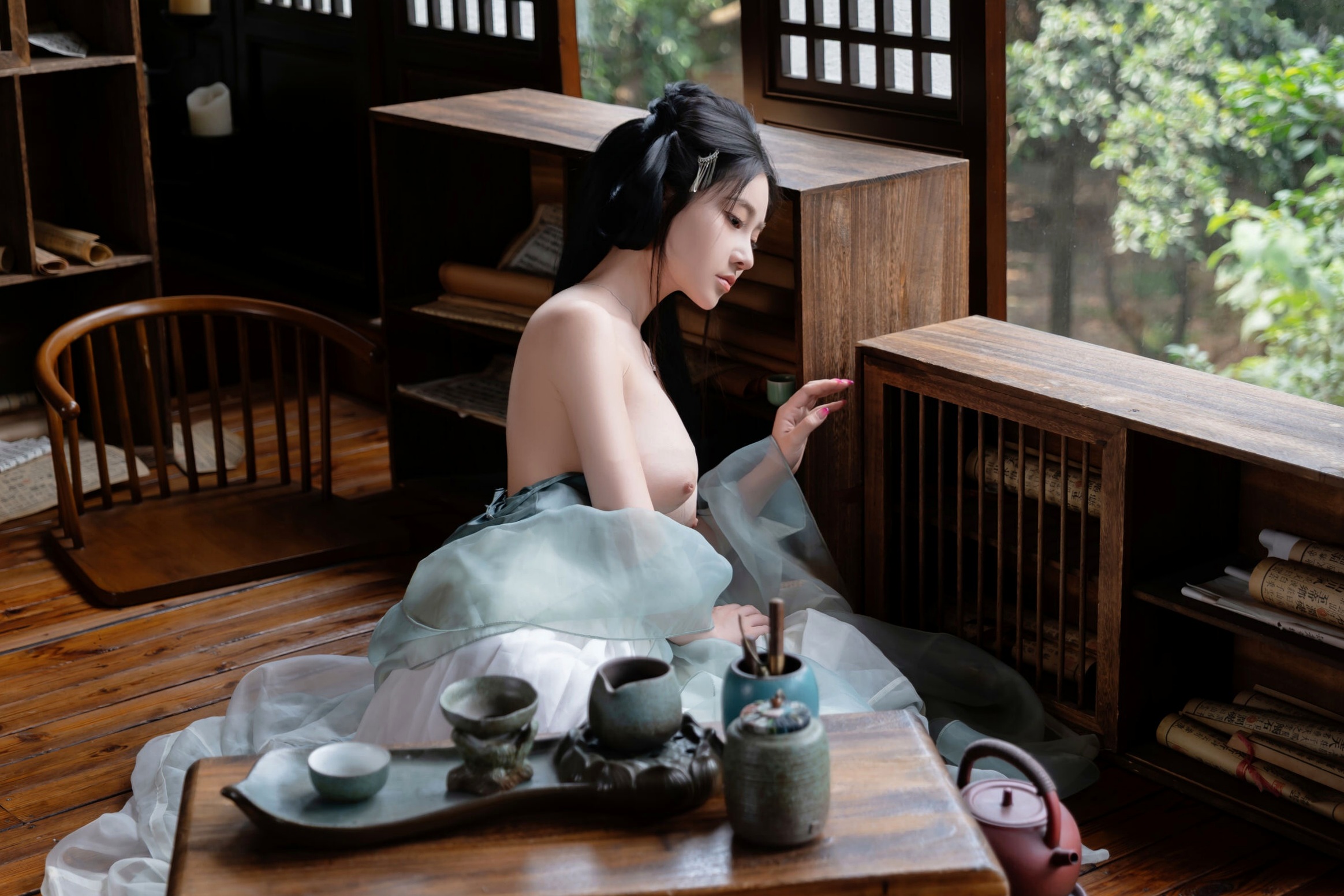 年年 - 浣溪沙 古风薄纱大尺度私房写真 极品女神性感诱惑