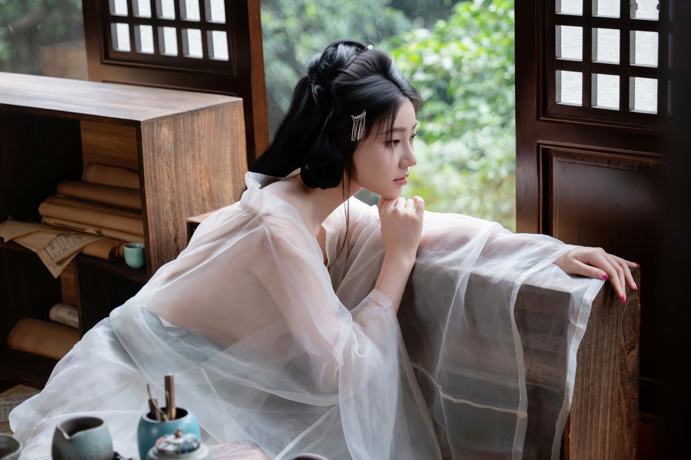 年年 - 浣溪沙 古风薄纱大尺度私房写真 极品女神性感诱惑