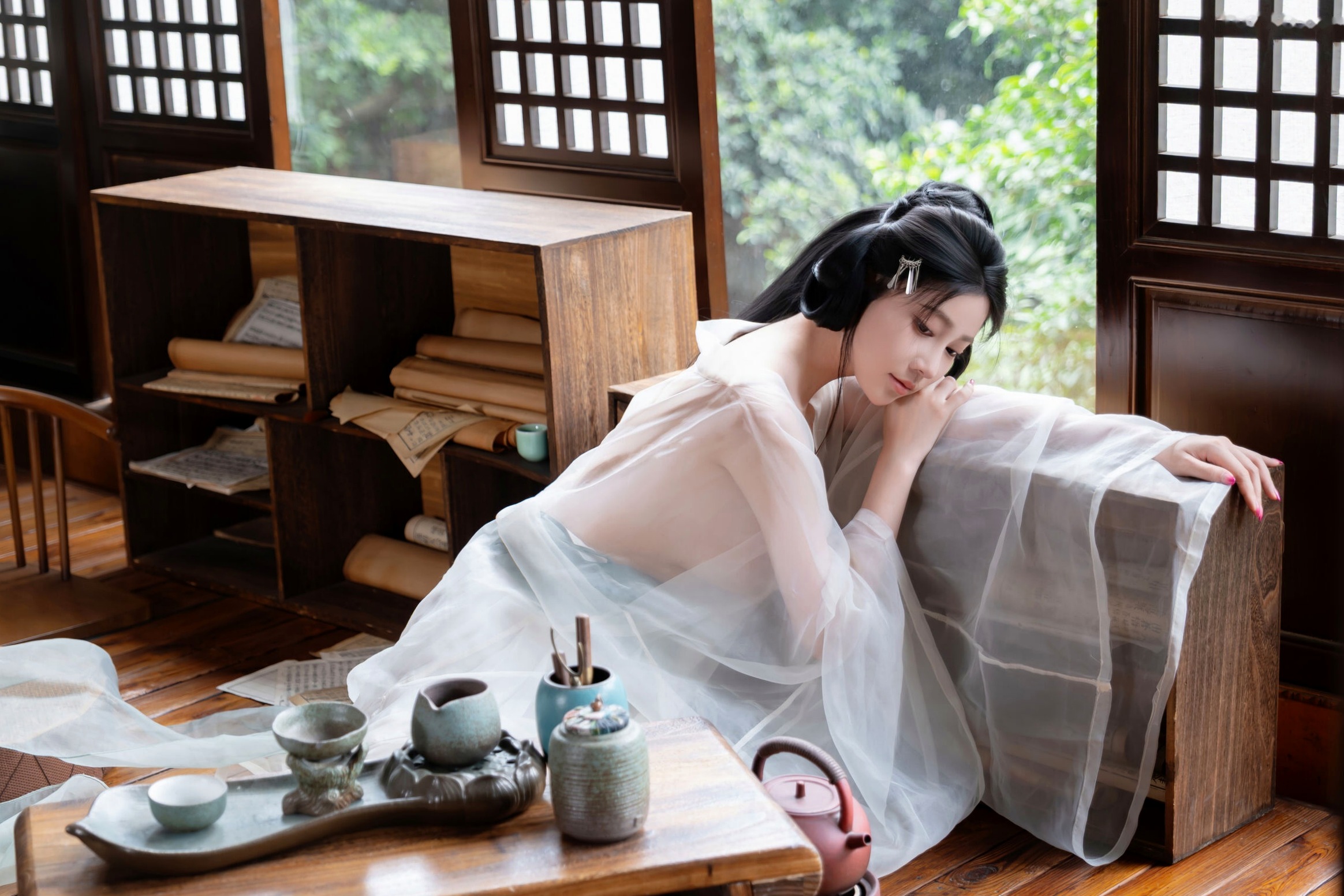 年年 - 浣溪沙 古风薄纱大尺度私房写真 极品女神性感诱惑