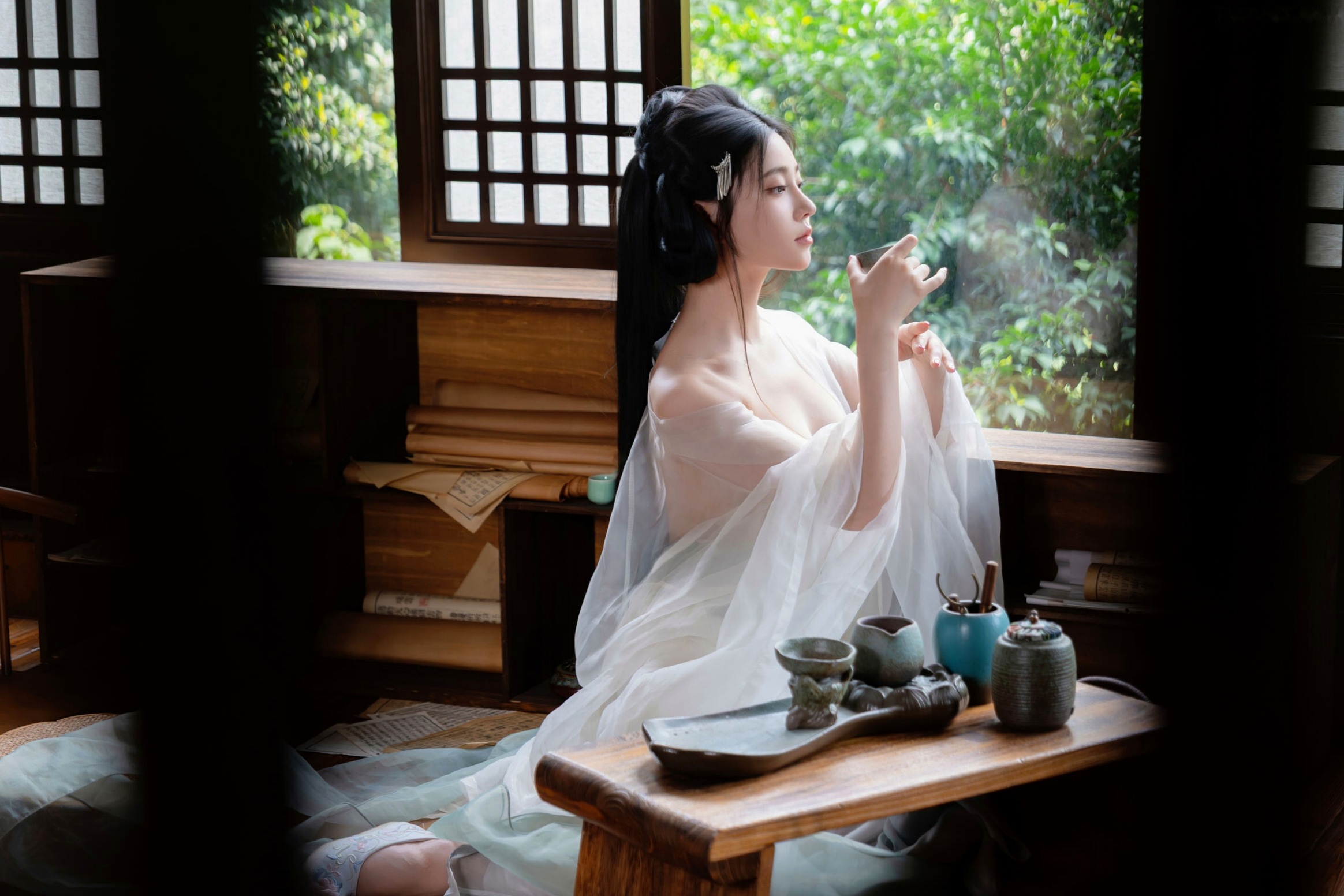 年年 - 浣溪沙 古风薄纱大尺度私房写真 极品女神性感诱惑