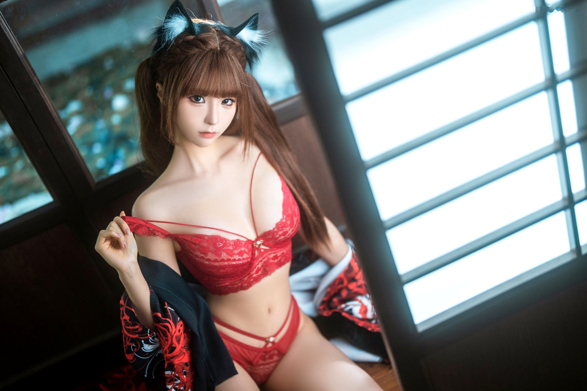 蠢沫沫《捆绑和服》日式风情私房性感内衣写真