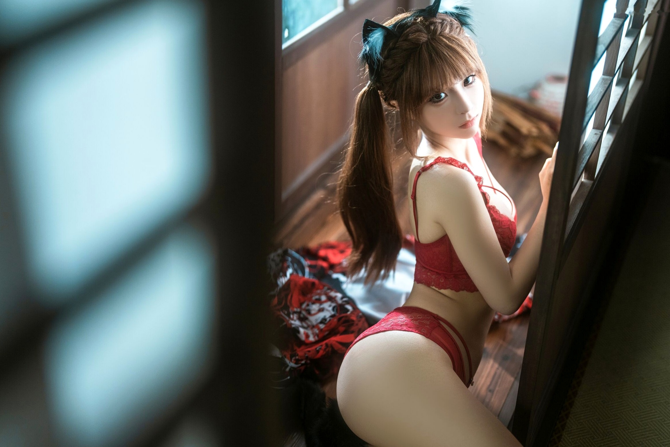 蠢沫沫《捆绑和服》日式风情私房性感内衣写真