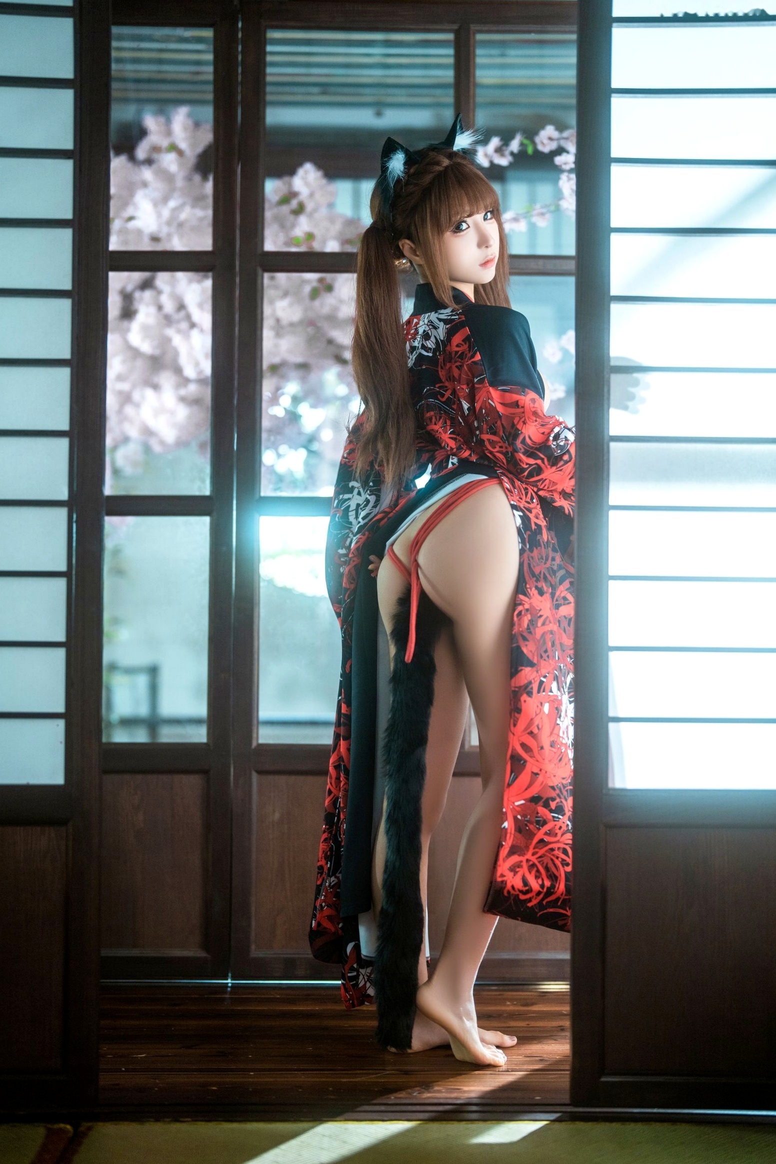 蠢沫沫《捆绑和服》日式风情私房性感内衣写真