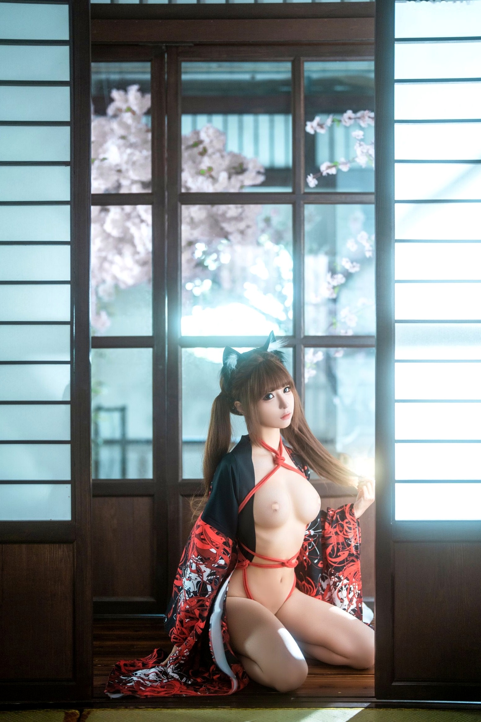 蠢沫沫《捆绑和服》日式风情私房性感内衣写真