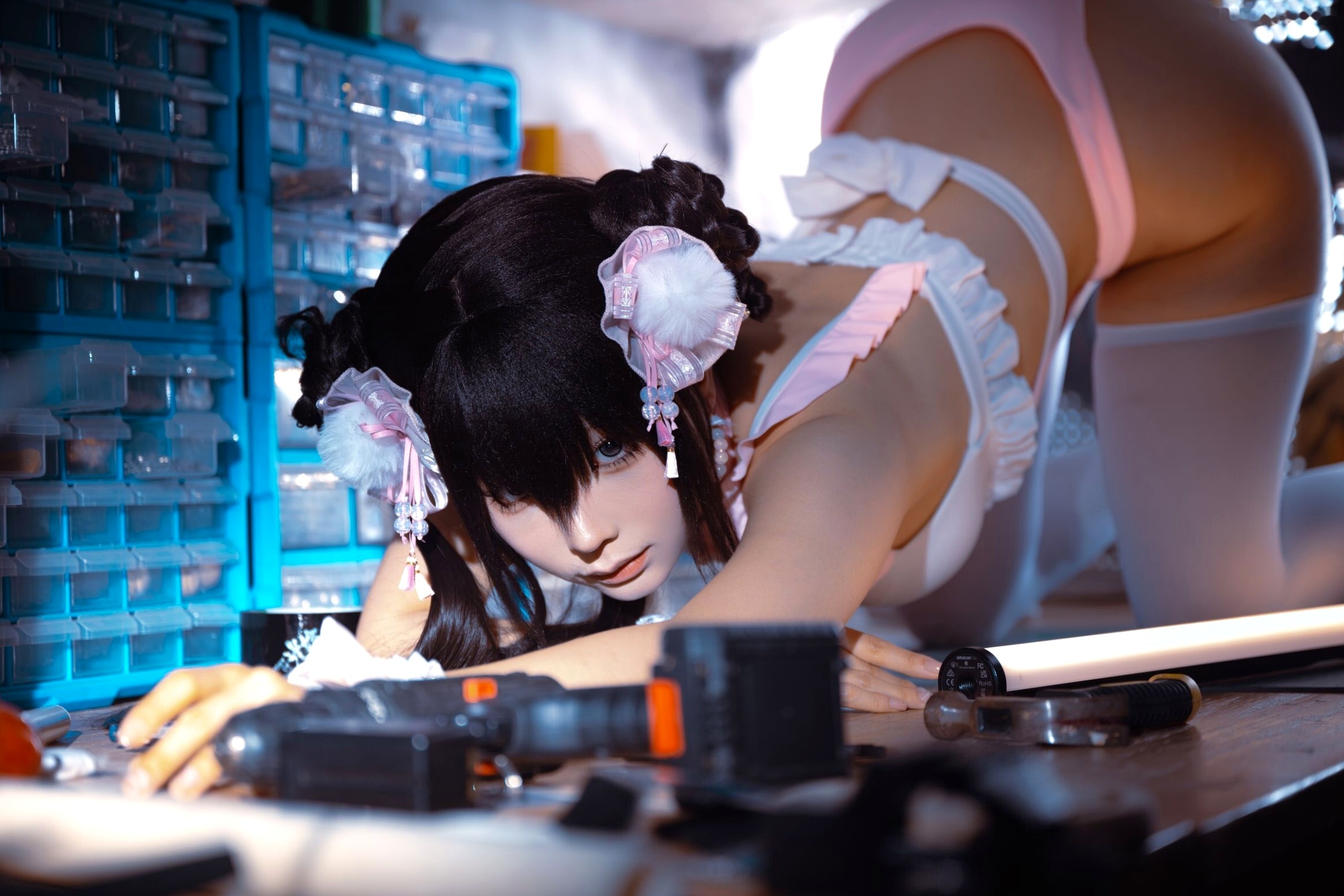 蠢沫沫-熊猫娘 独家二次元高叉旗袍美腿性感私房写真