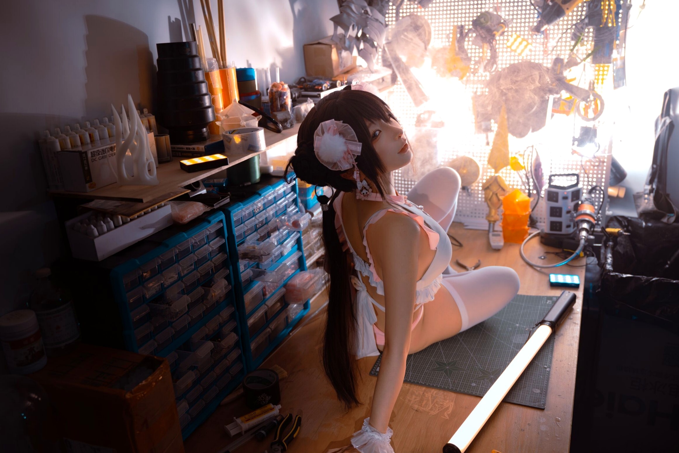 蠢沫沫-熊猫娘 独家二次元高叉旗袍美腿性感私房写真