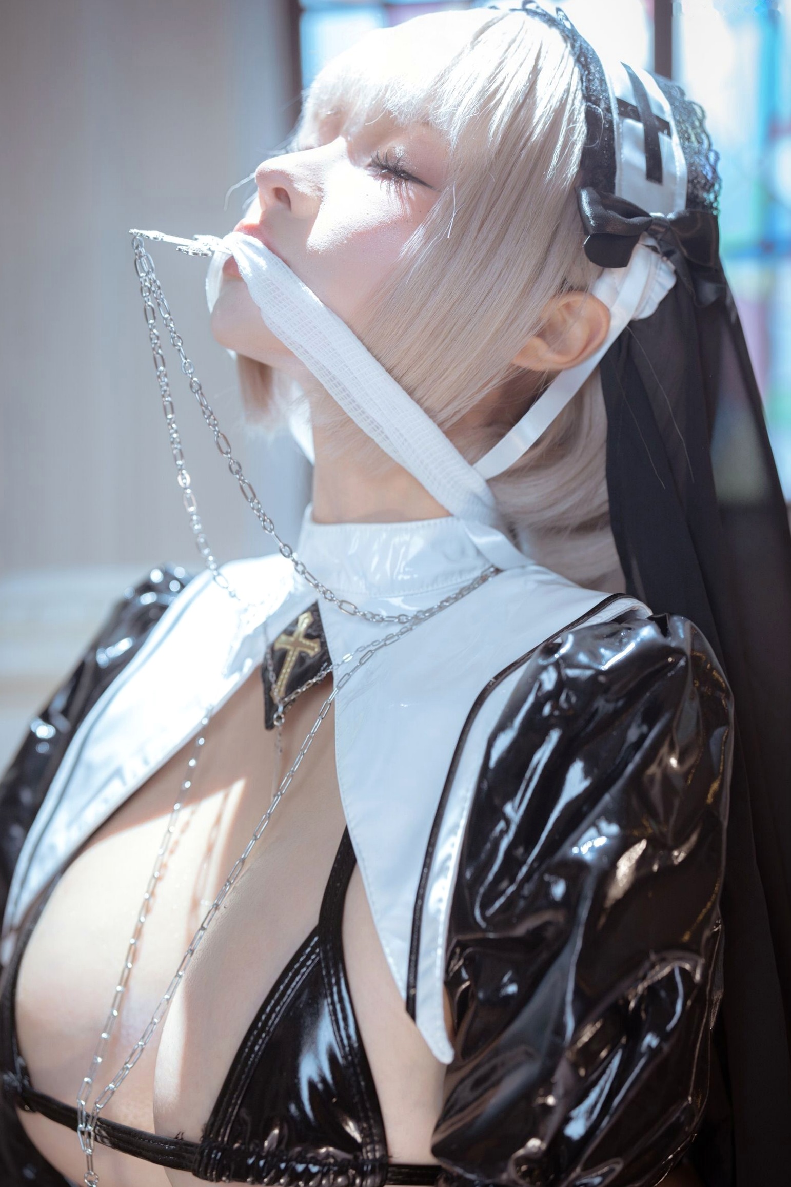 蠢沫沫 - 修女修道院漆皮私房写真 魅惑角色扮演性感女神