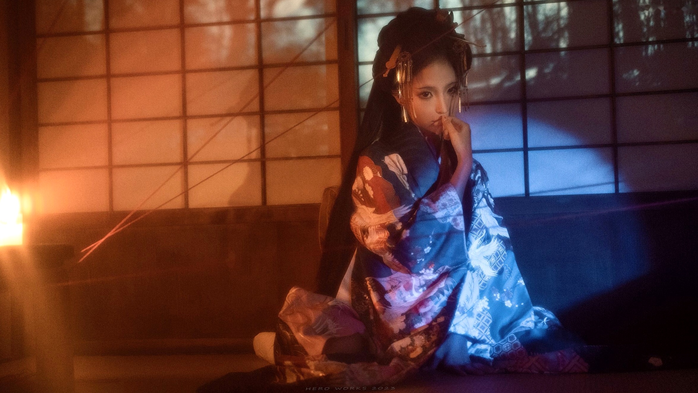蠢沫沫-2024年会员《祥瑞》和服古风角色扮演冷艳诱惑写真