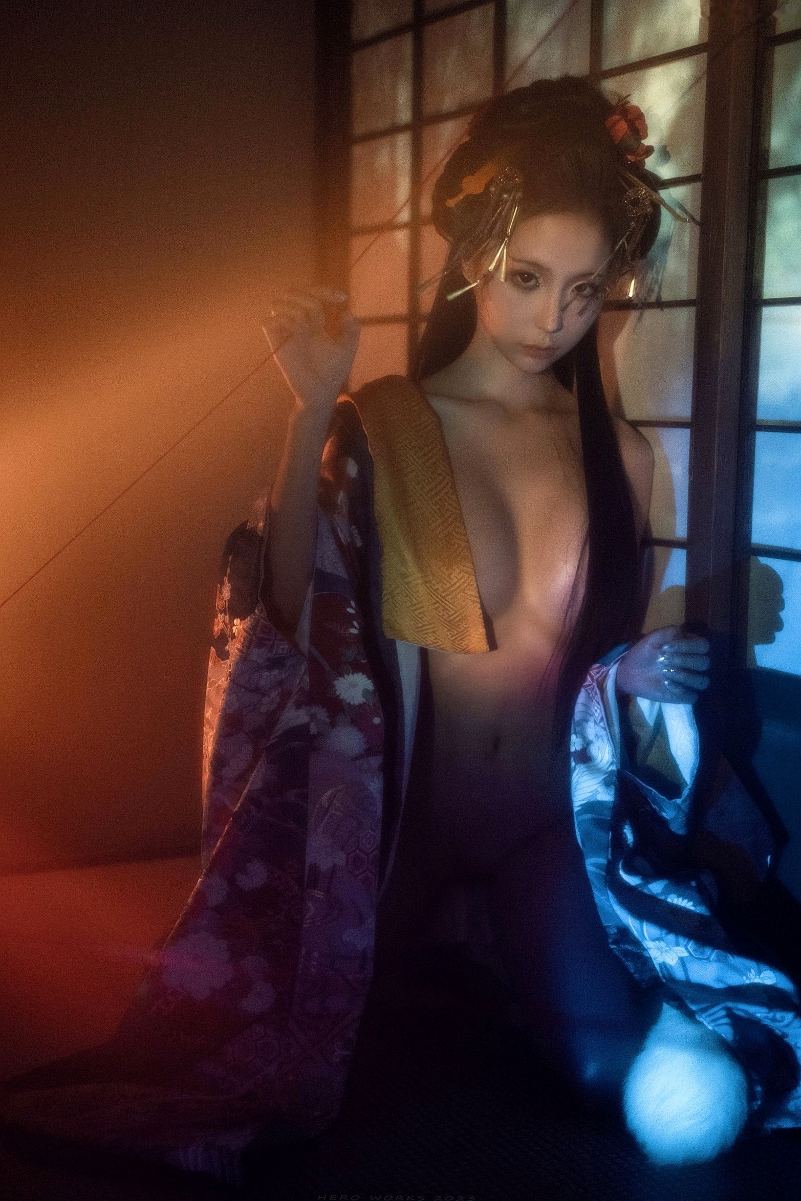 蠢沫沫-2024年会员《祥瑞》和服古风角色扮演冷艳诱惑写真