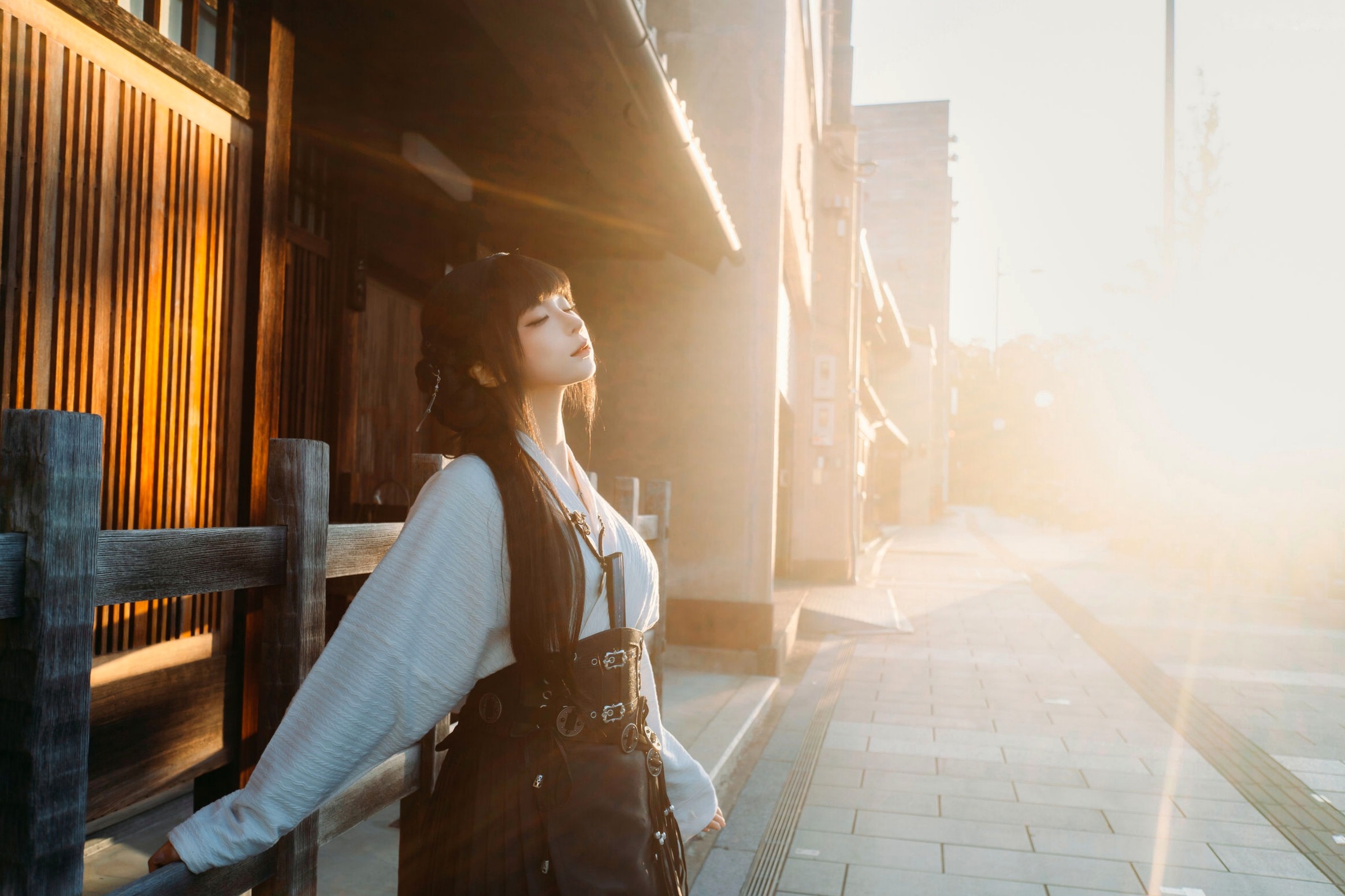 蠢沫沫-秋寻上 日系校服制服与大阪街拍性感写真