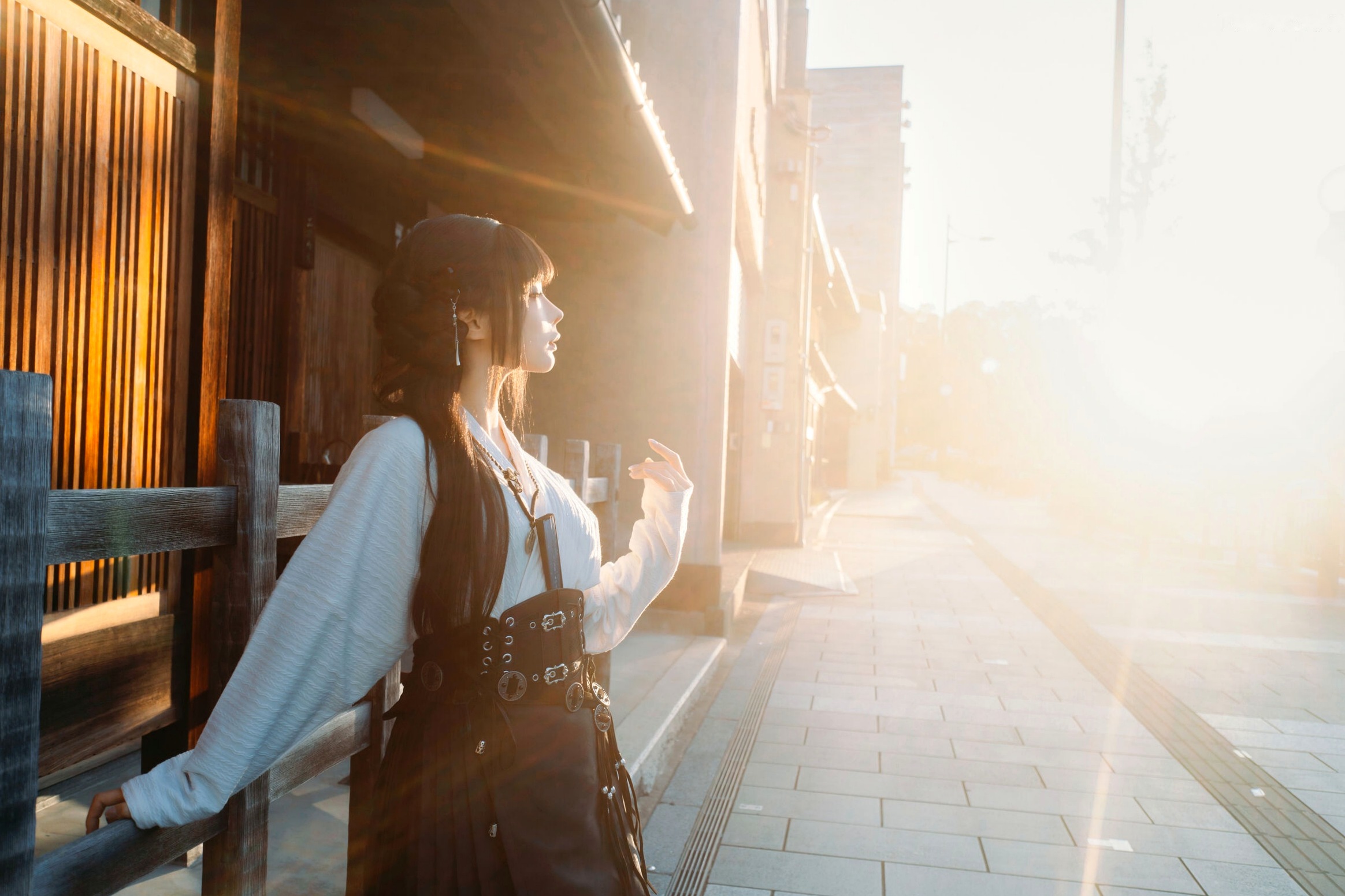 蠢沫沫-秋寻上 日系校服制服与大阪街拍性感写真