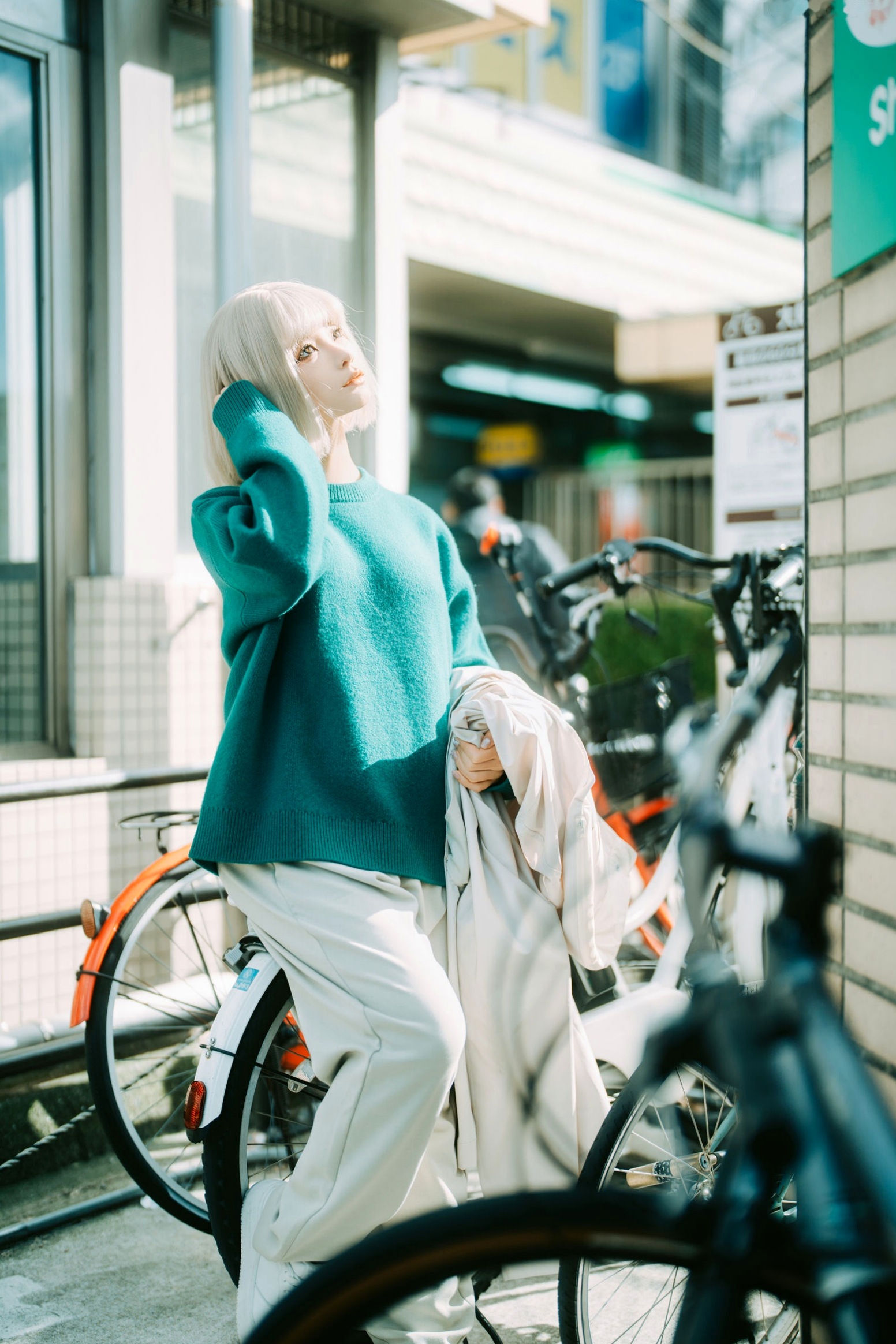 蠢沫沫-秋寻上 日系校服制服与大阪街拍性感写真