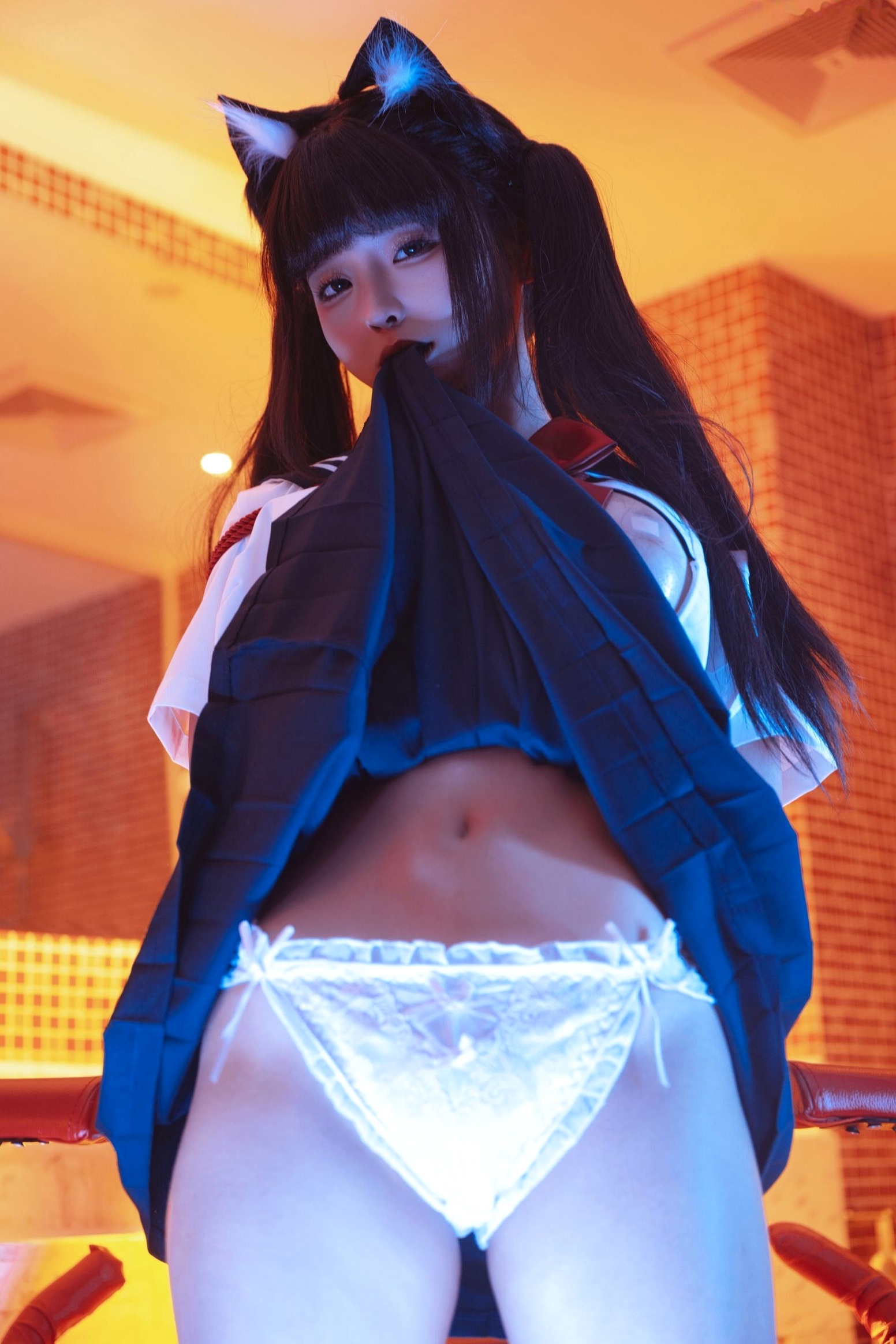 蠢沫沫三月T2订阅《另一面The-Other-Side束缚》猫耳制服浴室诱惑写真