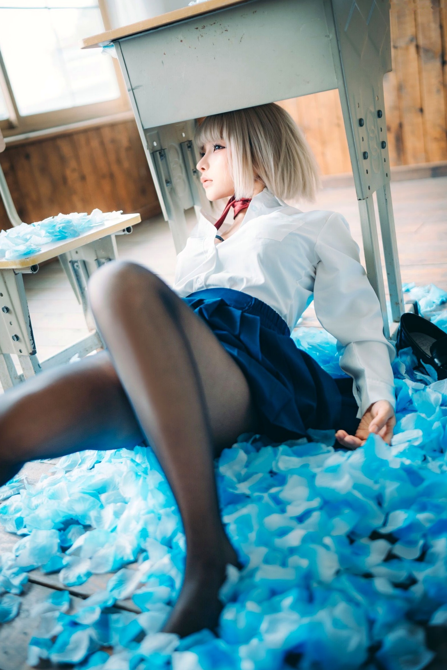 蠢沫沫-2025年09月自拍-4套 魅惑鬼姬Cosplay与黑丝校服写真