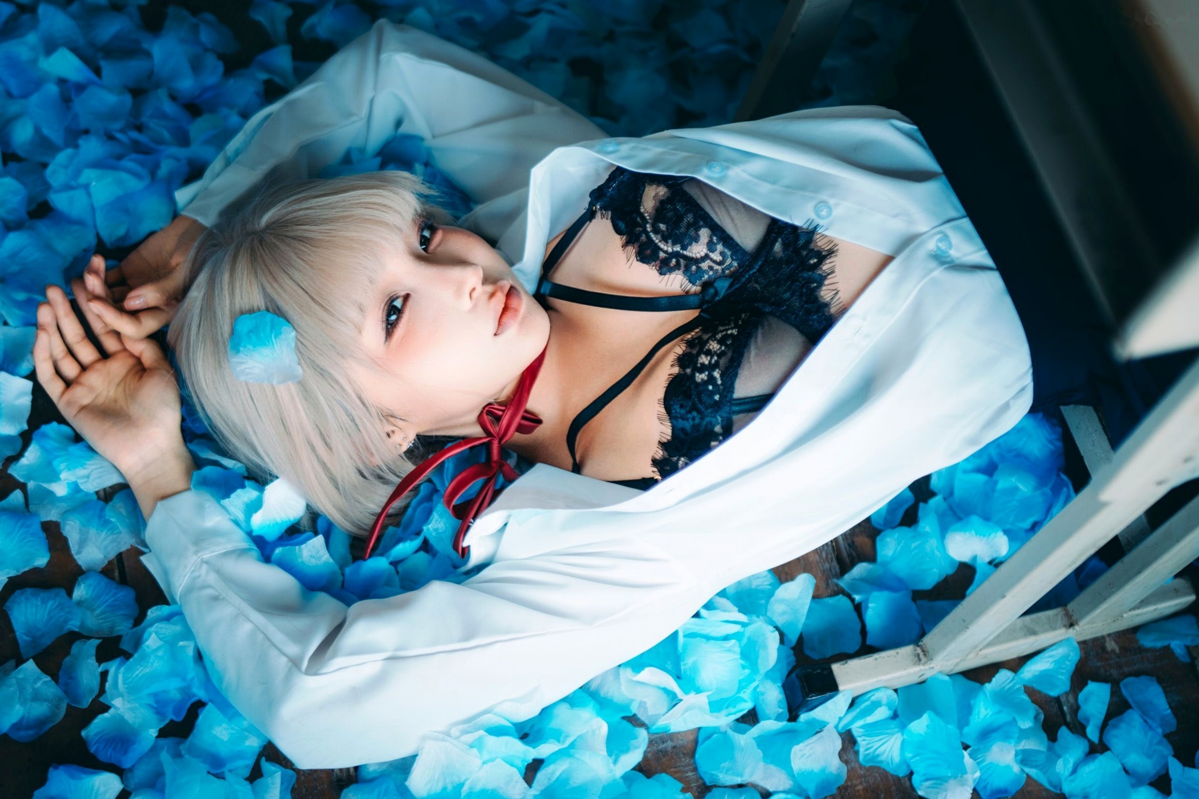 蠢沫沫-2025年09月自拍-4套 魅惑鬼姬Cosplay与黑丝校服写真
