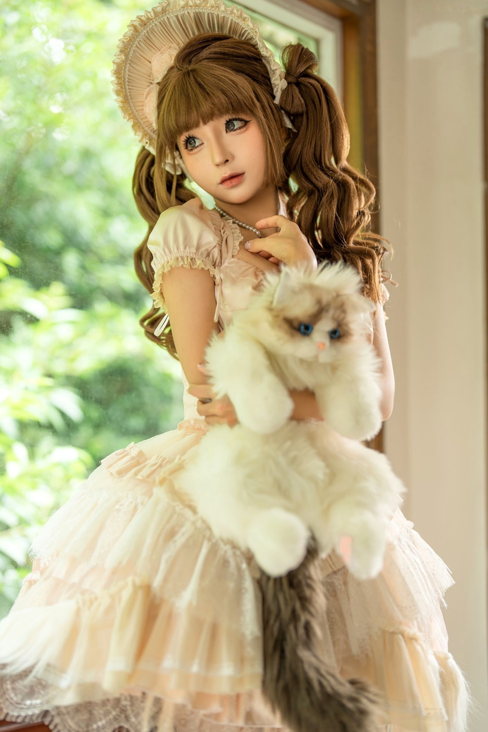 蠢沫沫-布偶猫 蕾丝宫廷风洛丽塔甜美私房写真 萌系二次元角色扮演写真
