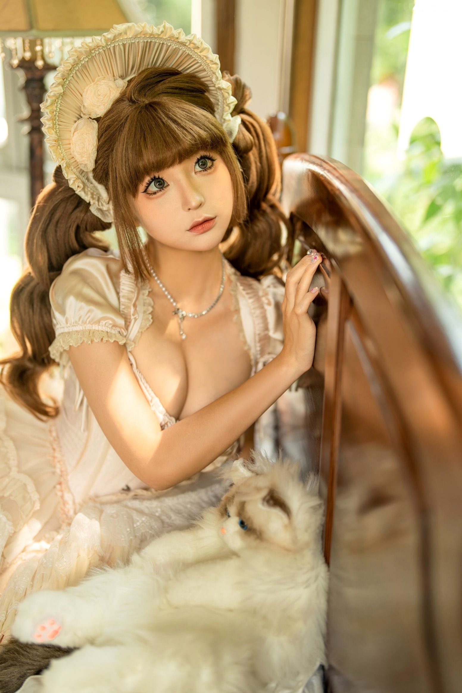 蠢沫沫-布偶猫 蕾丝宫廷风洛丽塔甜美私房写真 萌系二次元角色扮演写真