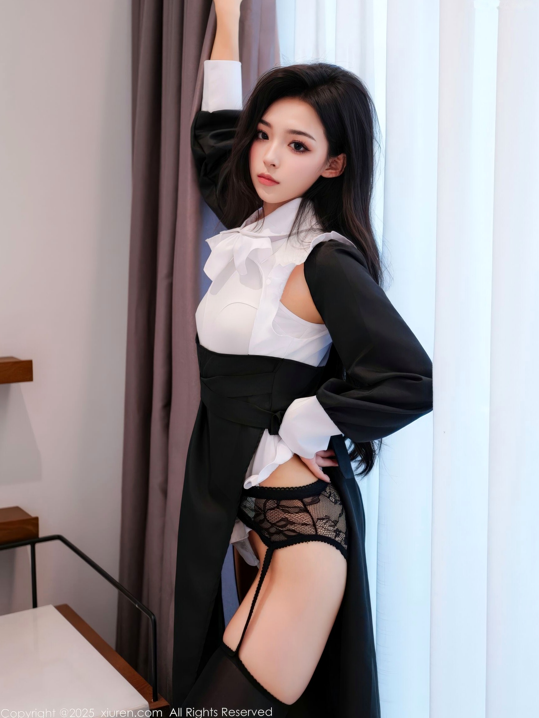 秀人网11059白琮瑗:极致诱惑黑白情趣修女服,绝美黑丝吊带私房写真,完美曲线尽显妩媚风情