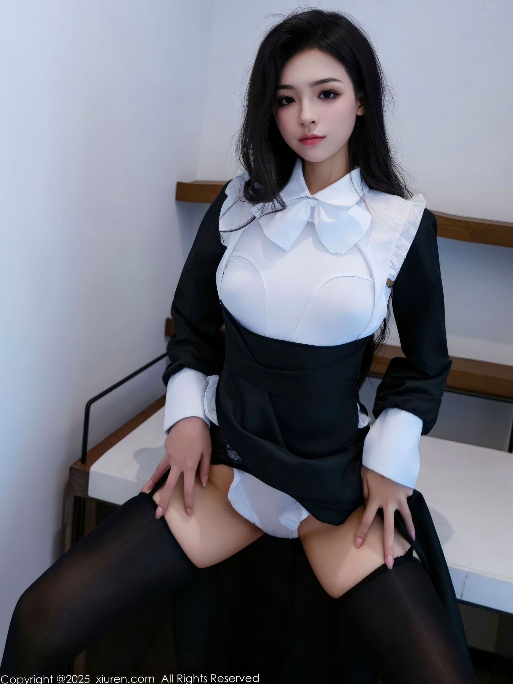 秀人网11059白琮瑗:极致诱惑黑白情趣修女服,绝美黑丝吊带私房写真,完美曲线尽显妩媚风情