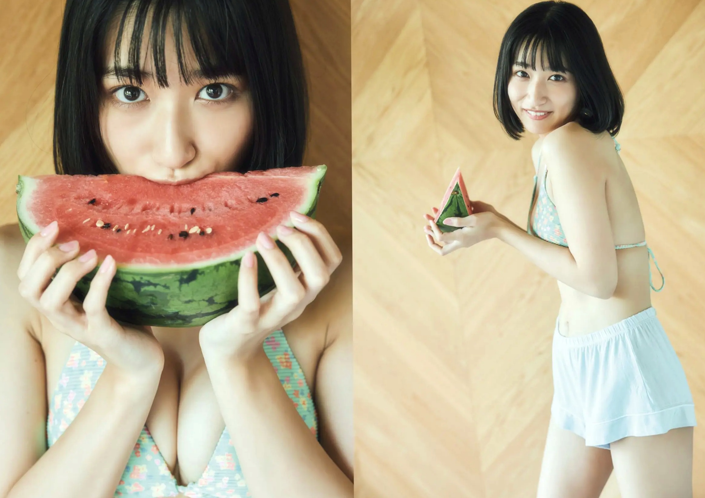水野瞳 - 夏物語:元气短发娇俏写真,泳装戏水演绎清新夏日清凉少女私房感