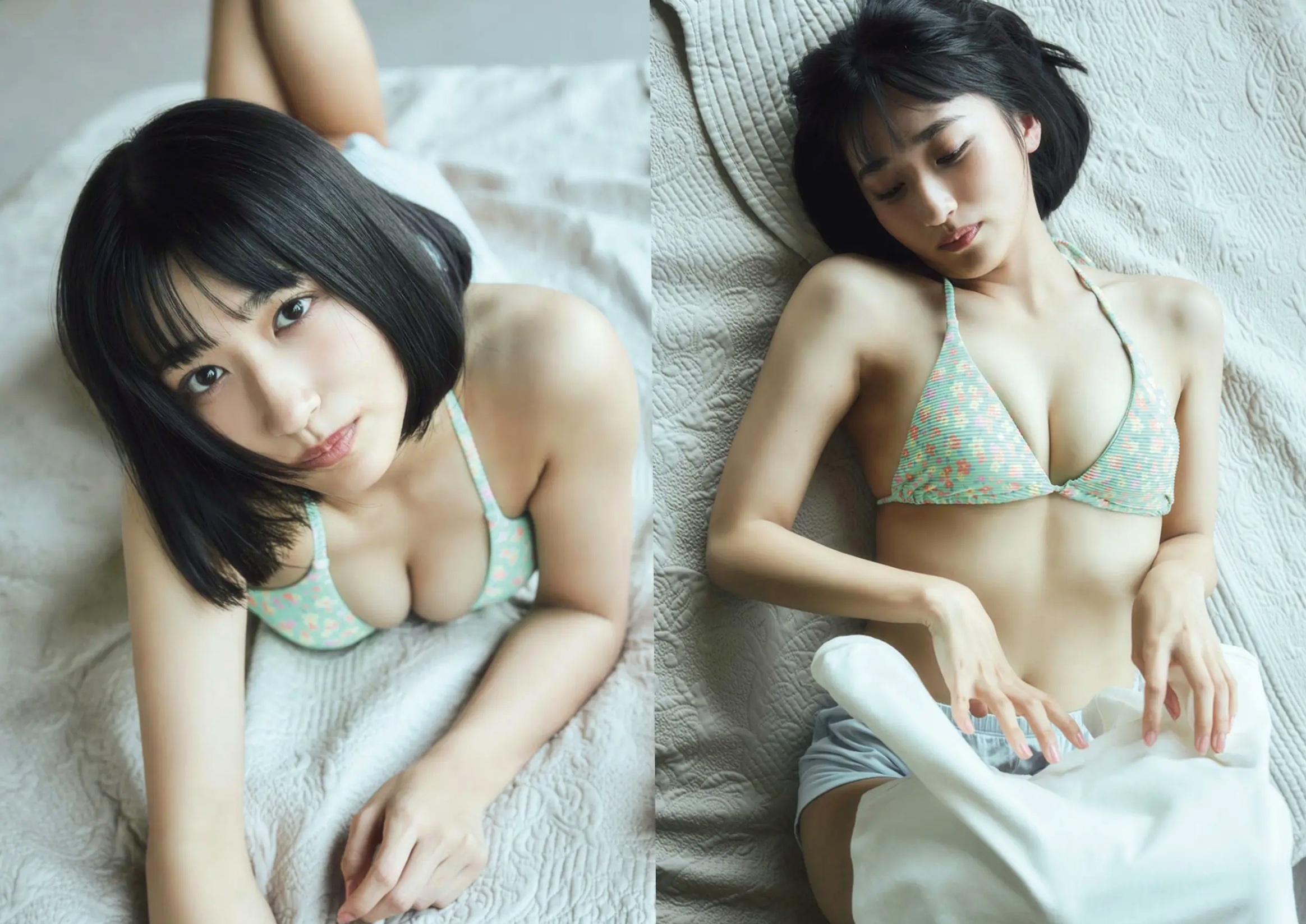 水野瞳 - 夏物語:元气短发娇俏写真,泳装戏水演绎清新夏日清凉少女私房感