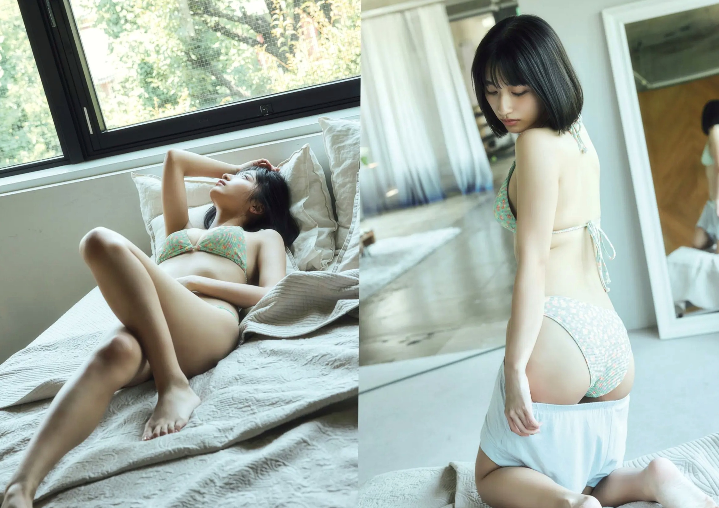 水野瞳 - 夏物語:元气短发娇俏写真,泳装戏水演绎清新夏日清凉少女私房感