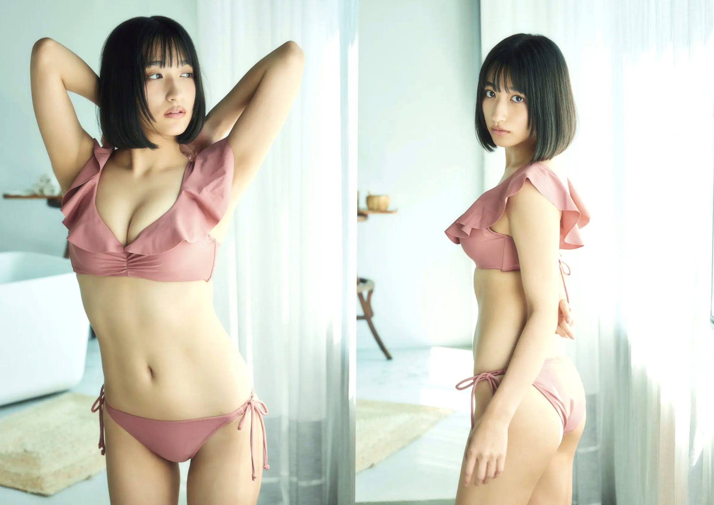 水野瞳 - 夏物語:元气短发娇俏写真,泳装戏水演绎清新夏日清凉少女私房感