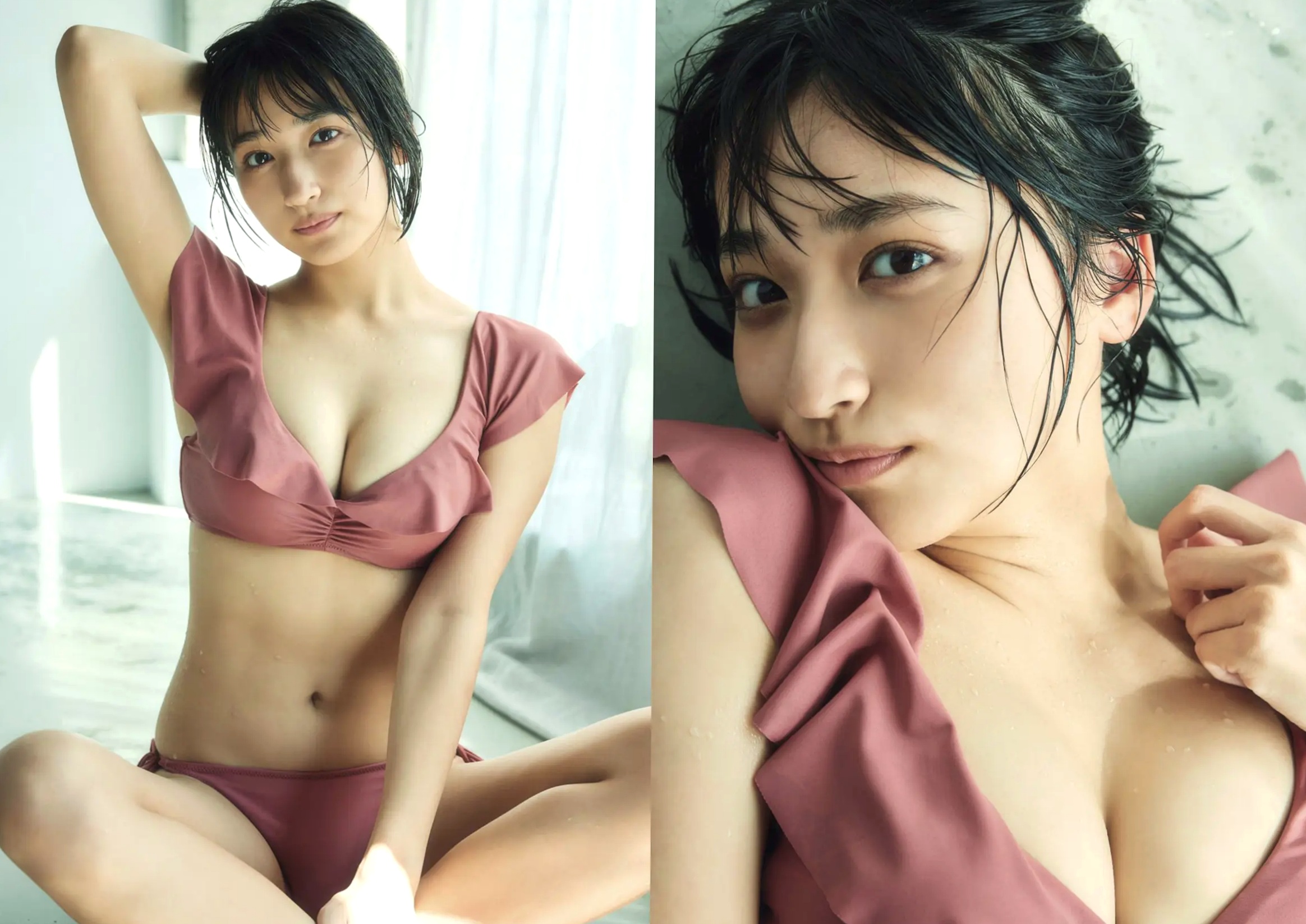 水野瞳 - 夏物語:元气短发娇俏写真,泳装戏水演绎清新夏日清凉少女私房感