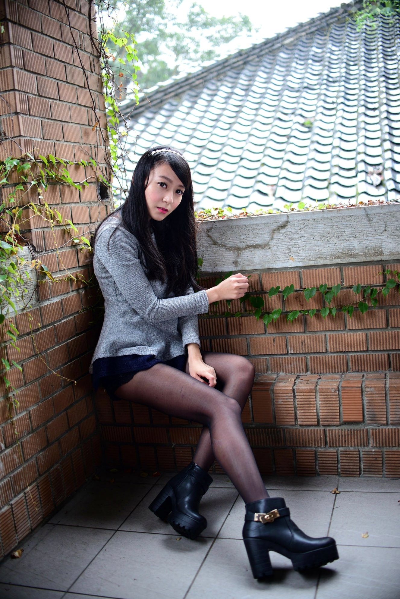 台湾正妹攸攸《台湾大学清新外拍》:初恋感校园风,甜美青春少女写真集
