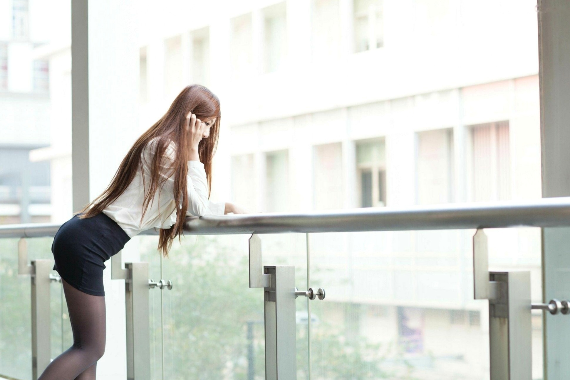 台湾正妹Michelle小羽/谢馥羽《信义区街拍黑丝OL》时尚职场制服诱惑写真集