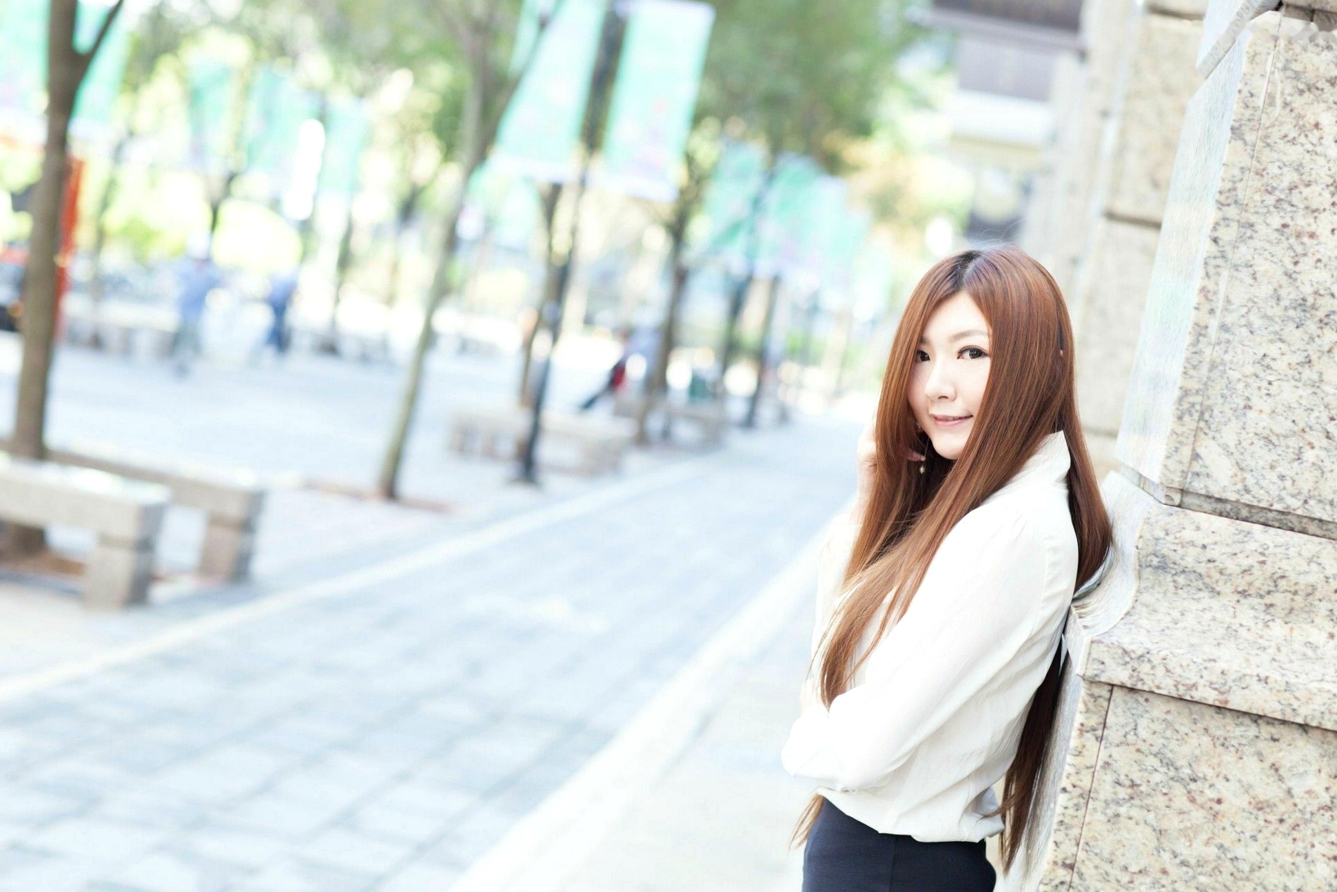台湾正妹Michelle小羽/谢馥羽《信义区街拍黑丝OL》时尚职场制服诱惑写真集