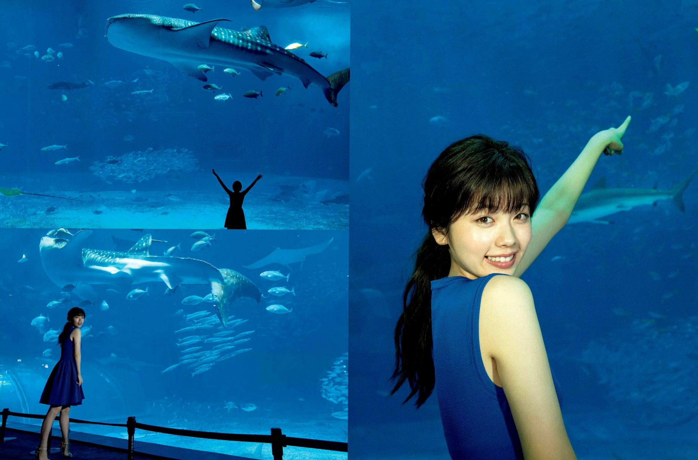 FLASH杂志写真_笕美和子 小芝风花 中丸シオン_2019元旦比基尼海滩与海洋馆私房视觉图集