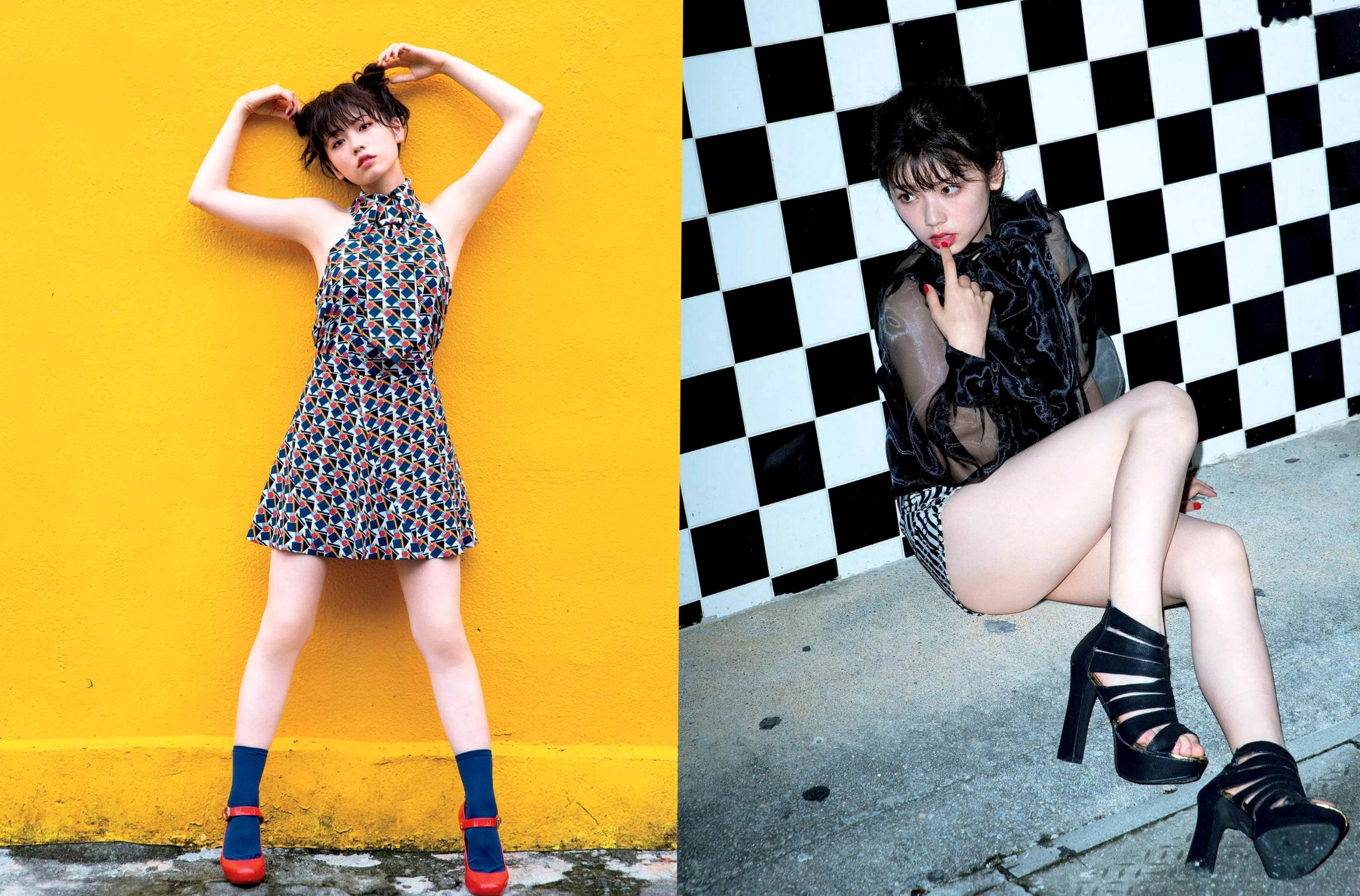 FLASH杂志写真_笕美和子 小芝风花 中丸シオン_2019元旦比基尼海滩与海洋馆私房视觉图集