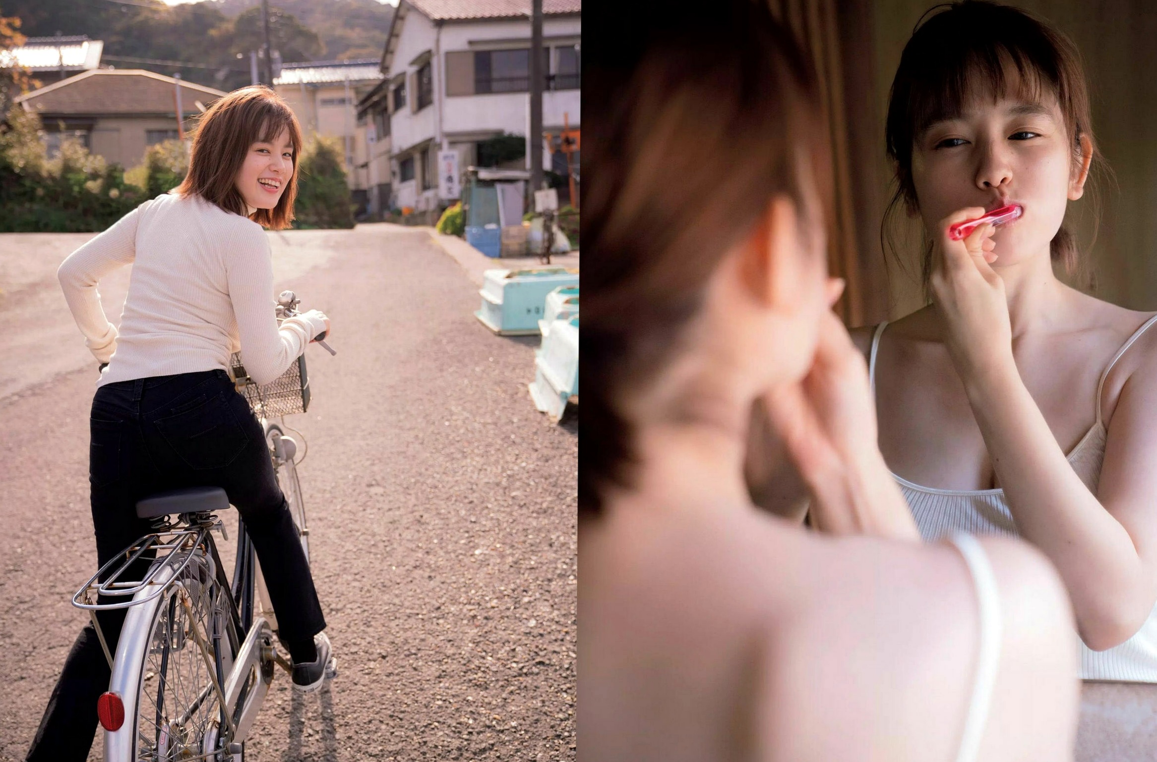 FLASH杂志写真_笕美和子 小芝风花 中丸シオン_2019元旦比基尼海滩与海洋馆私房视觉图集
