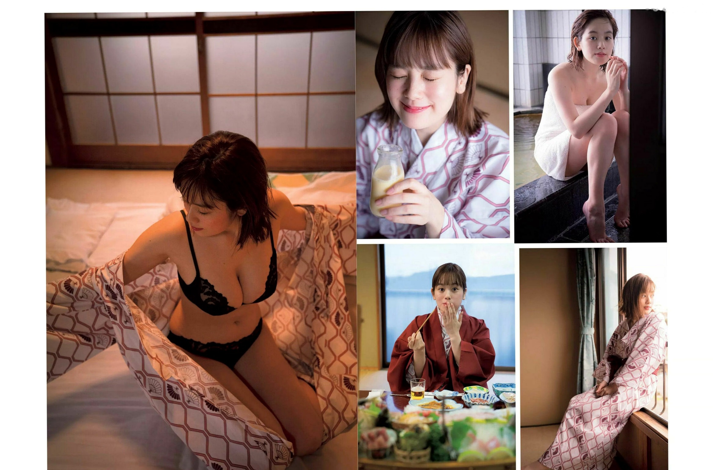 FLASH杂志写真_笕美和子 小芝风花 中丸シオン_2019元旦比基尼海滩与海洋馆私房视觉图集