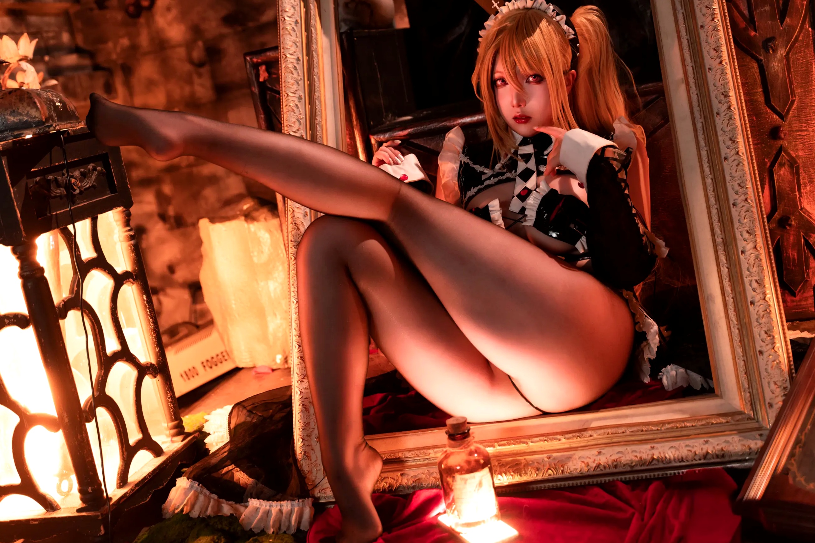 小和甜酒 - 交错战线咎瓦尤斯女仆暗黑哥特风cosplay 私房美腿诱惑大尺度套图
