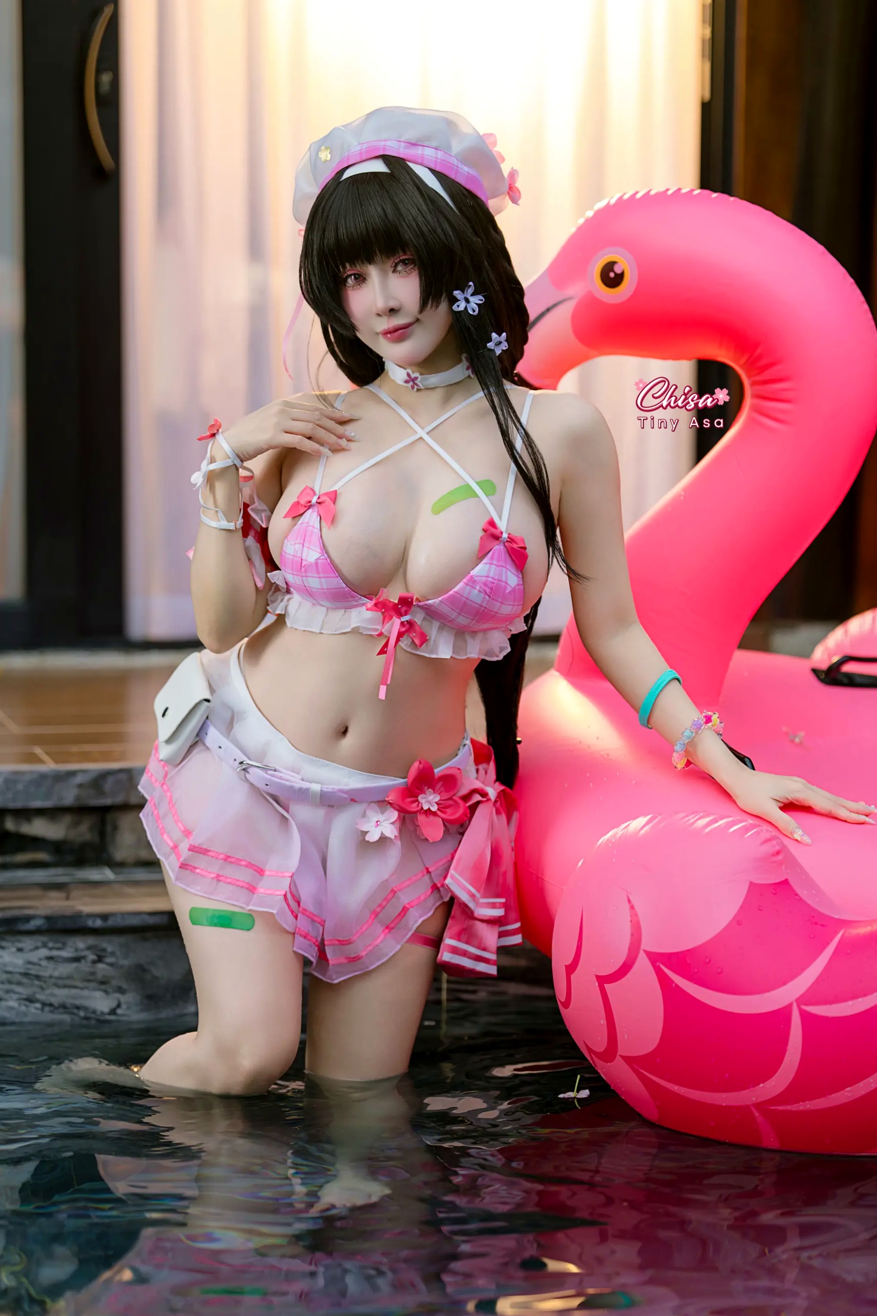 Tiny Asa - Chisa Wuthering Waves 朽叶千咲 泳装户外大尺度写真