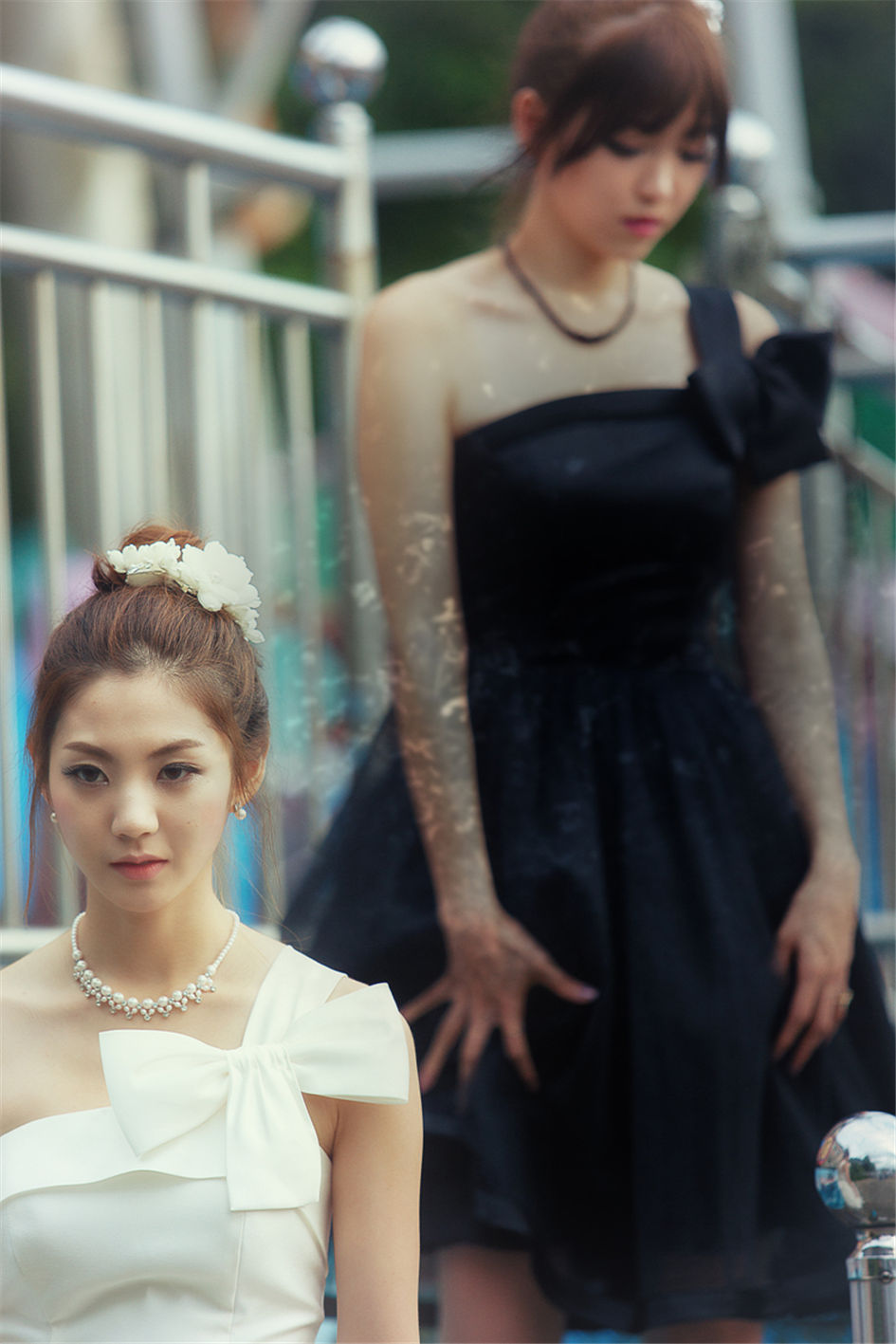 韩国车模女神李恩慧 黑色天使写真图