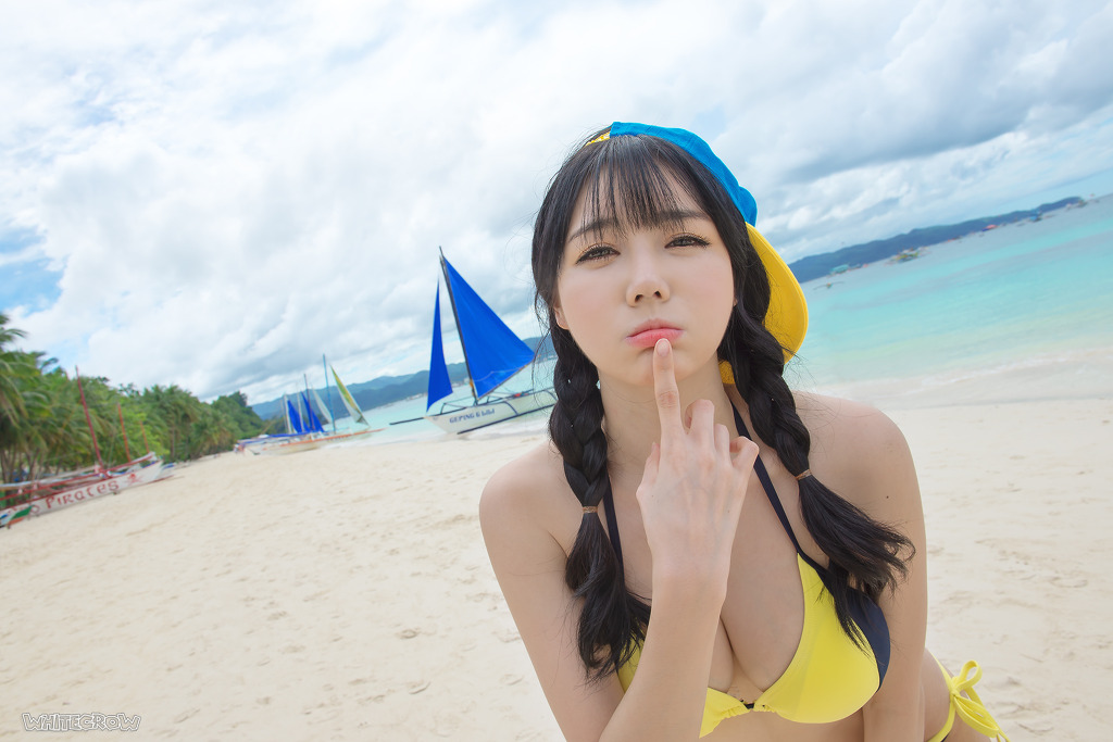 韩佳恩(한가은) 比基尼沙滩写真图