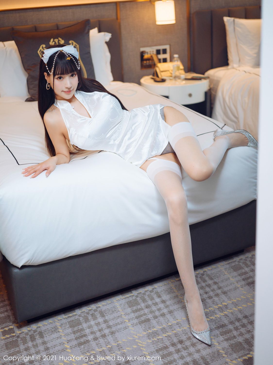 朱可儿的白色旗袍 farel参与私人订制