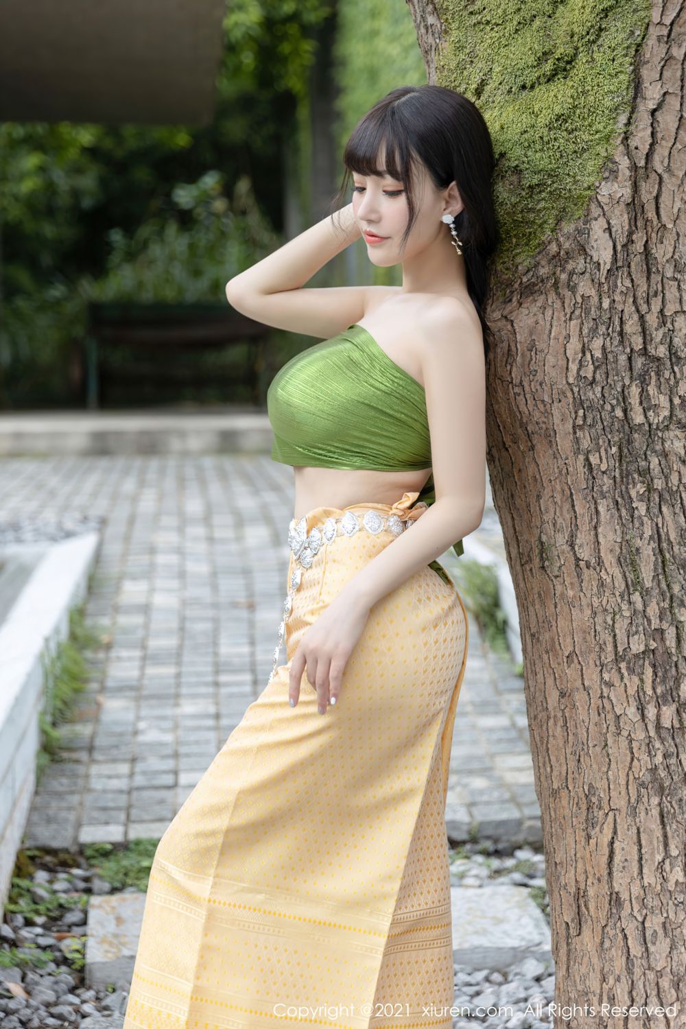 朱可儿桂林旅拍 傣族风格异域风情