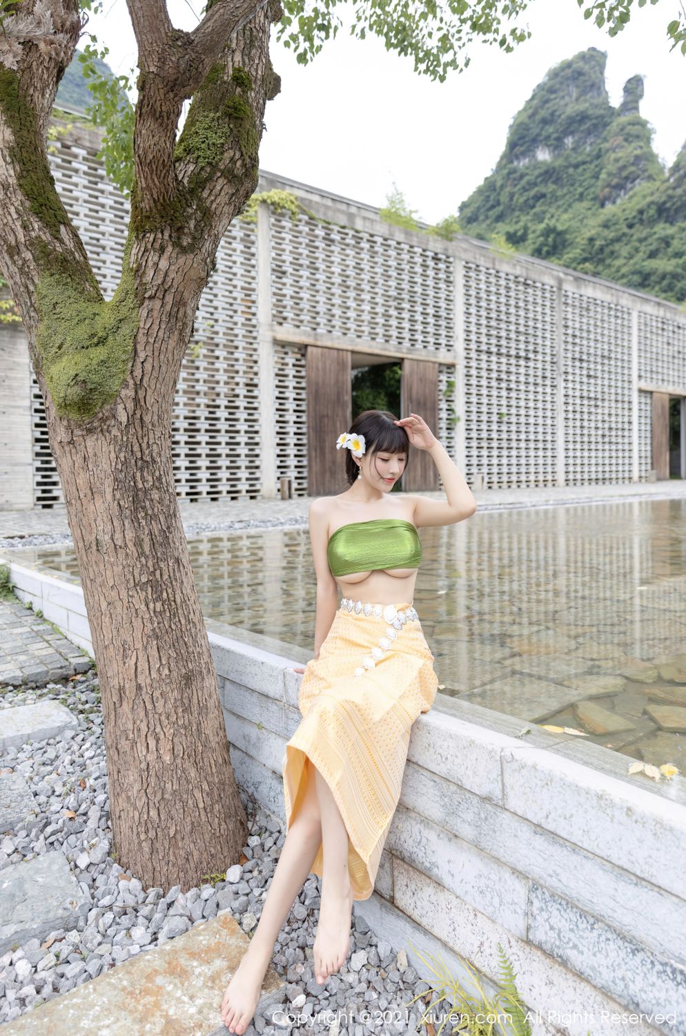 朱可儿桂林旅拍 傣族风格异域风情