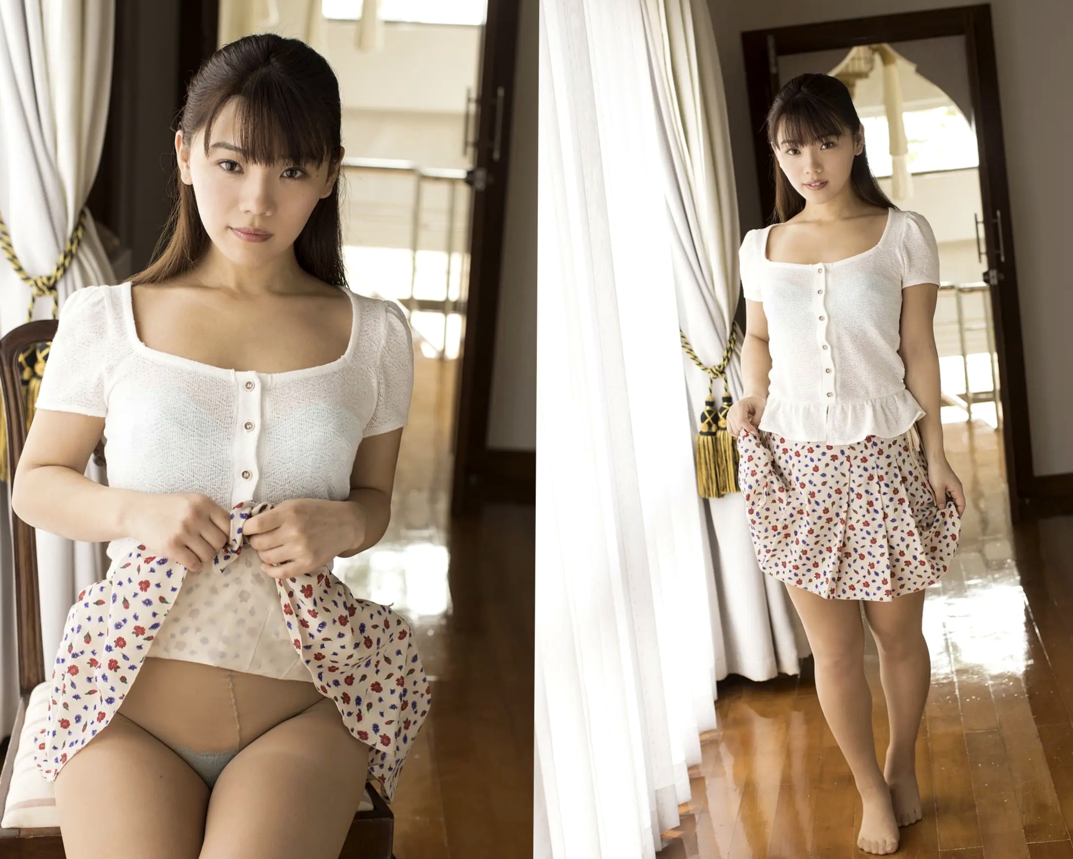 大川成美性感私房写真:家居丝袜风情与浴室湿身诱惑美臀