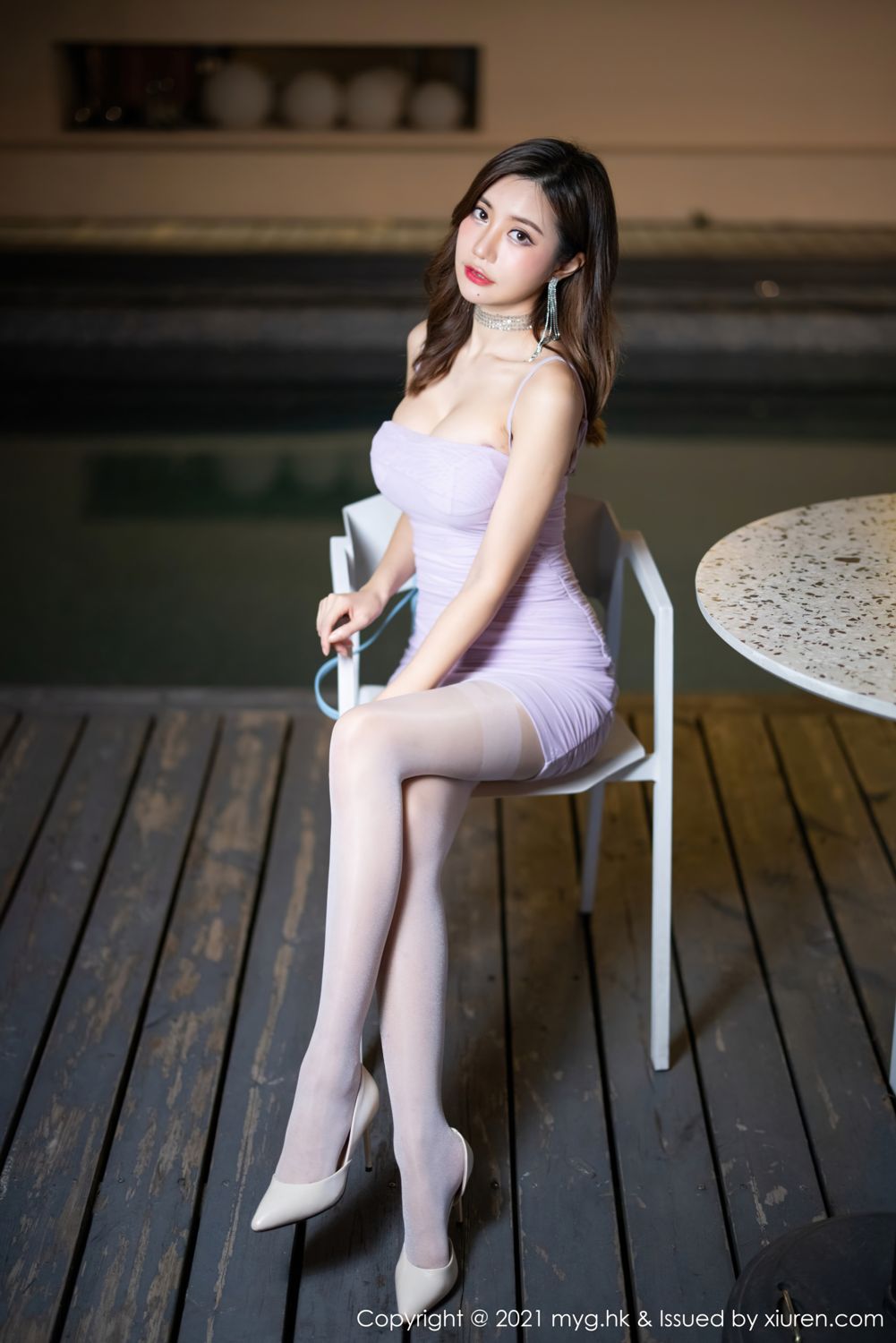 绮里嘉的紫色服饰 中秋来临梦幻嫦娥