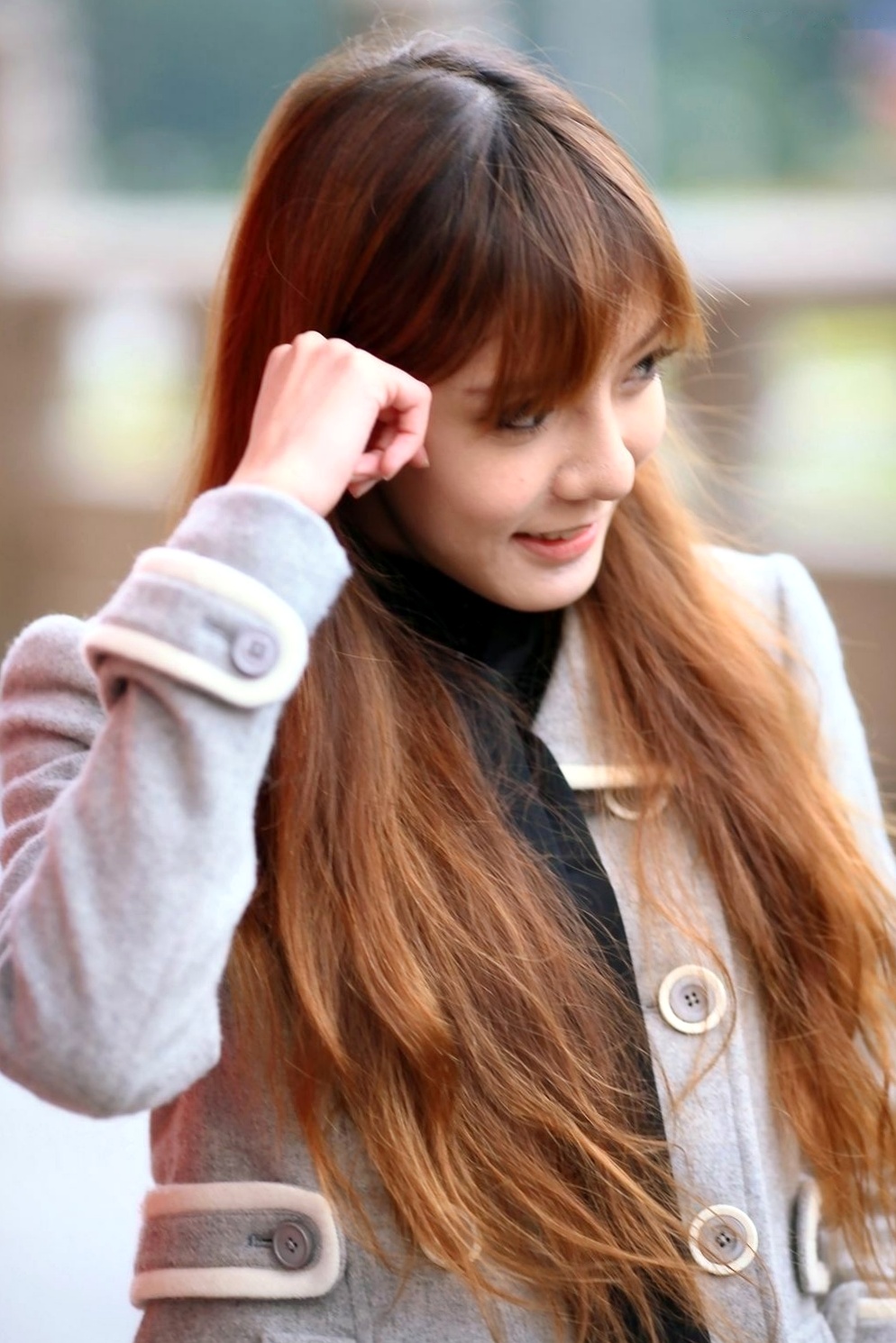 台湾正妹柠檬清新甜美户外写真,治愈系笑容灵动自然,打造满分女友感形象