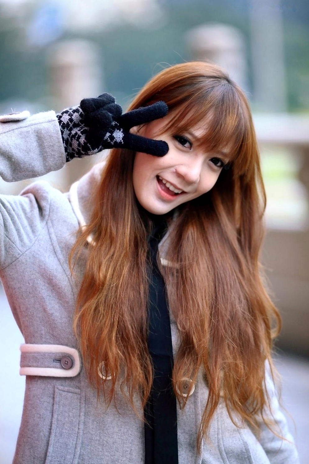 台湾正妹柠檬清新甜美户外写真,治愈系笑容灵动自然,打造满分女友感形象