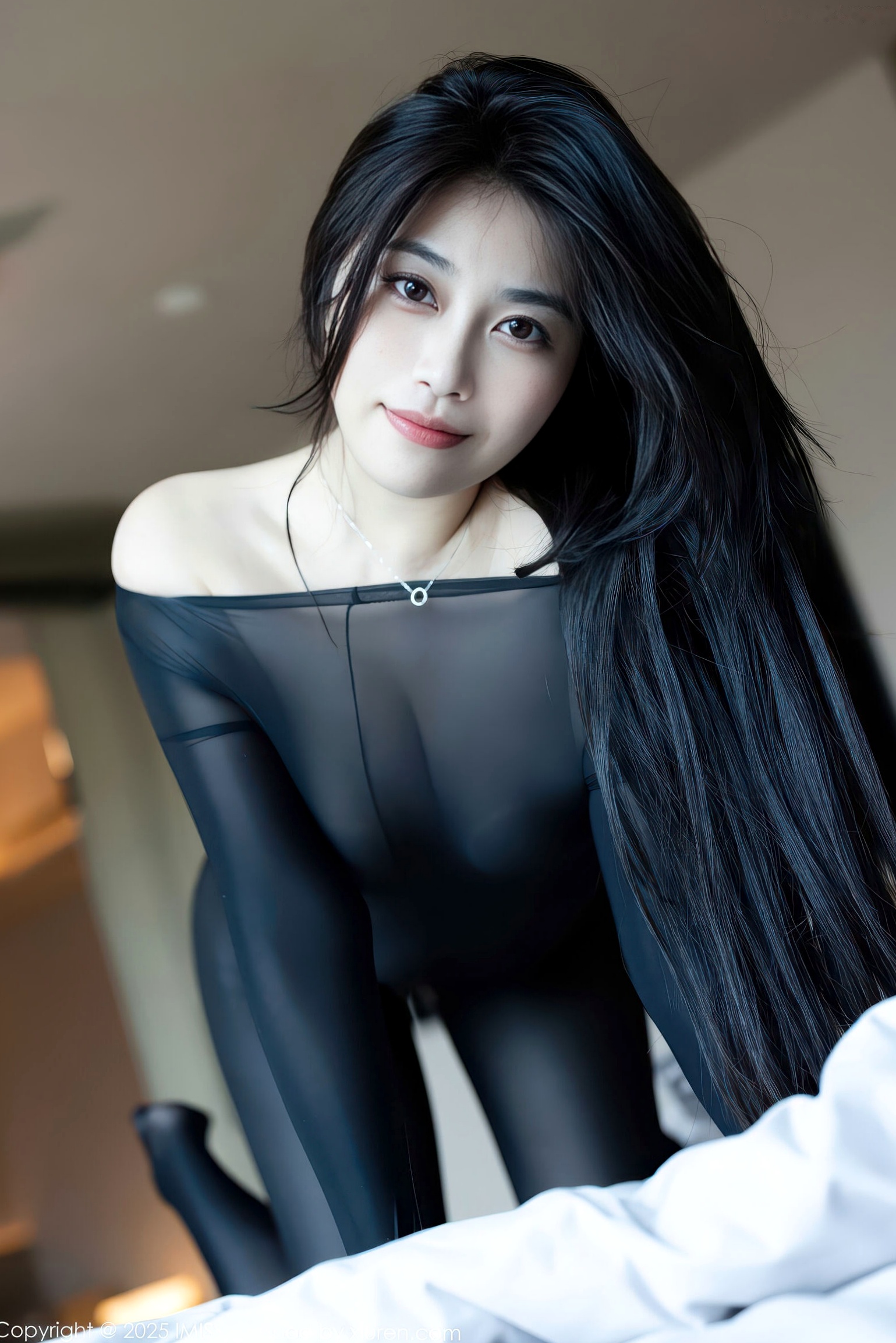 IMiss爱蜜社_803_许诺Sabrina:极品轻透连体黑丝私房照,优雅冷艳,尽显曲线诱惑,无圣光精选大尺度系列