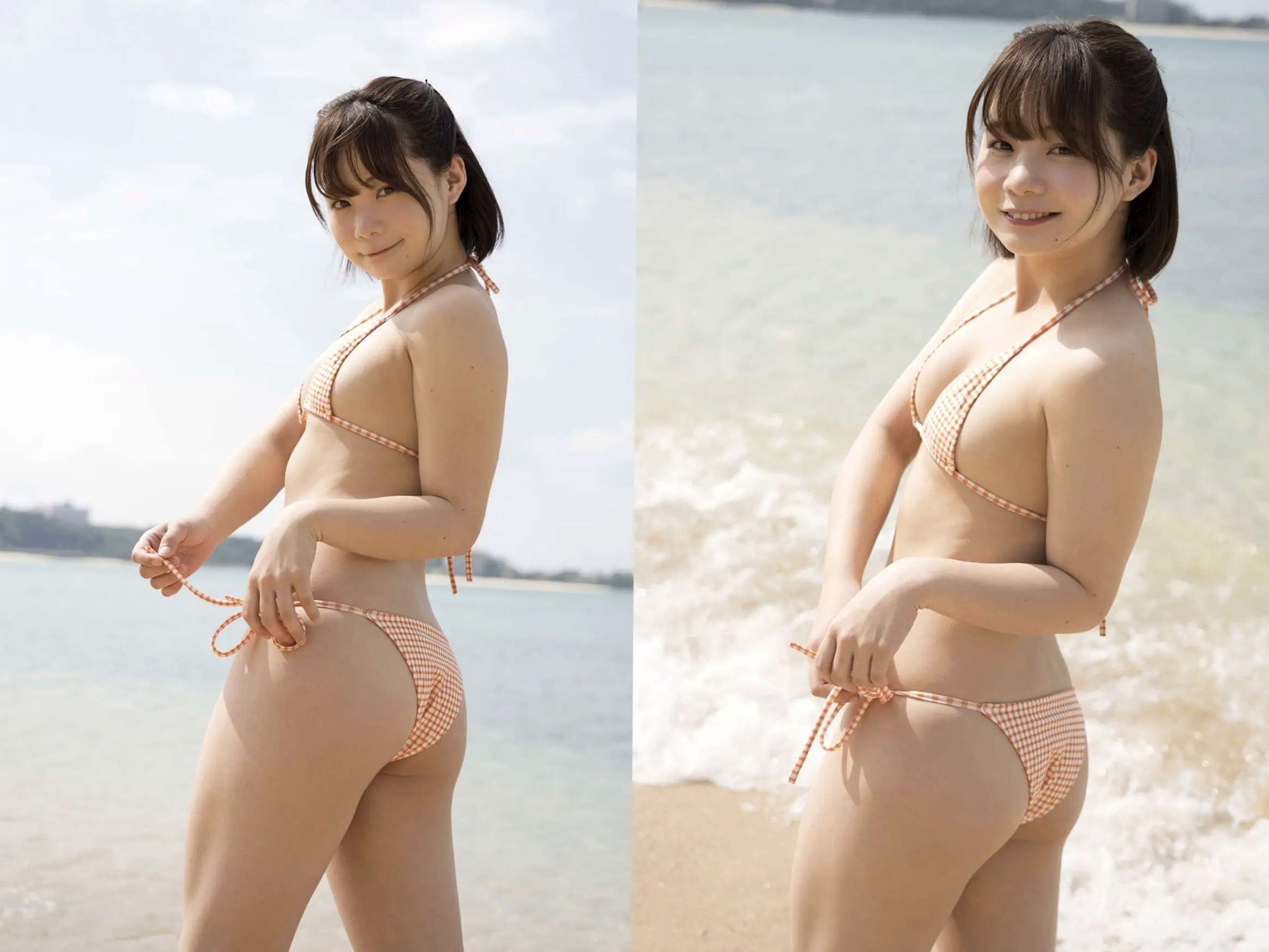真奈 - 無邪気なおっぱい 日本清纯童颜巨乳性感比基尼户外写真