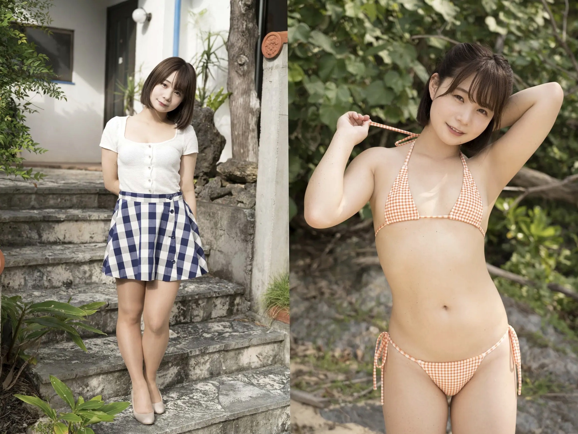 真奈 - 無邪気なおっぱい 日本清纯童颜巨乳性感比基尼户外写真