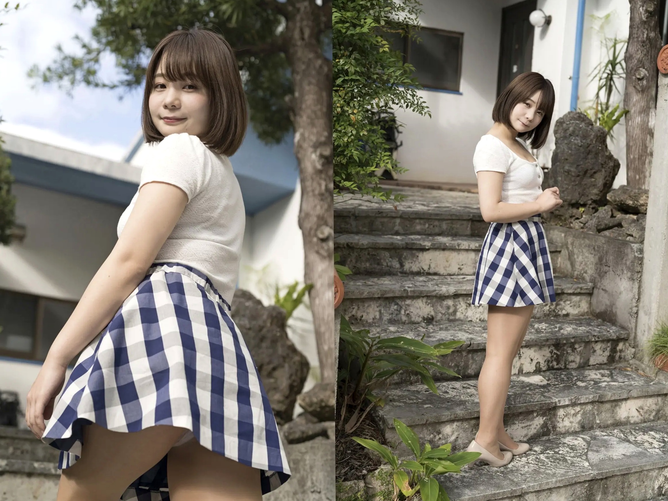 真奈 - 無邪気なおっぱい 日本清纯童颜巨乳性感比基尼户外写真